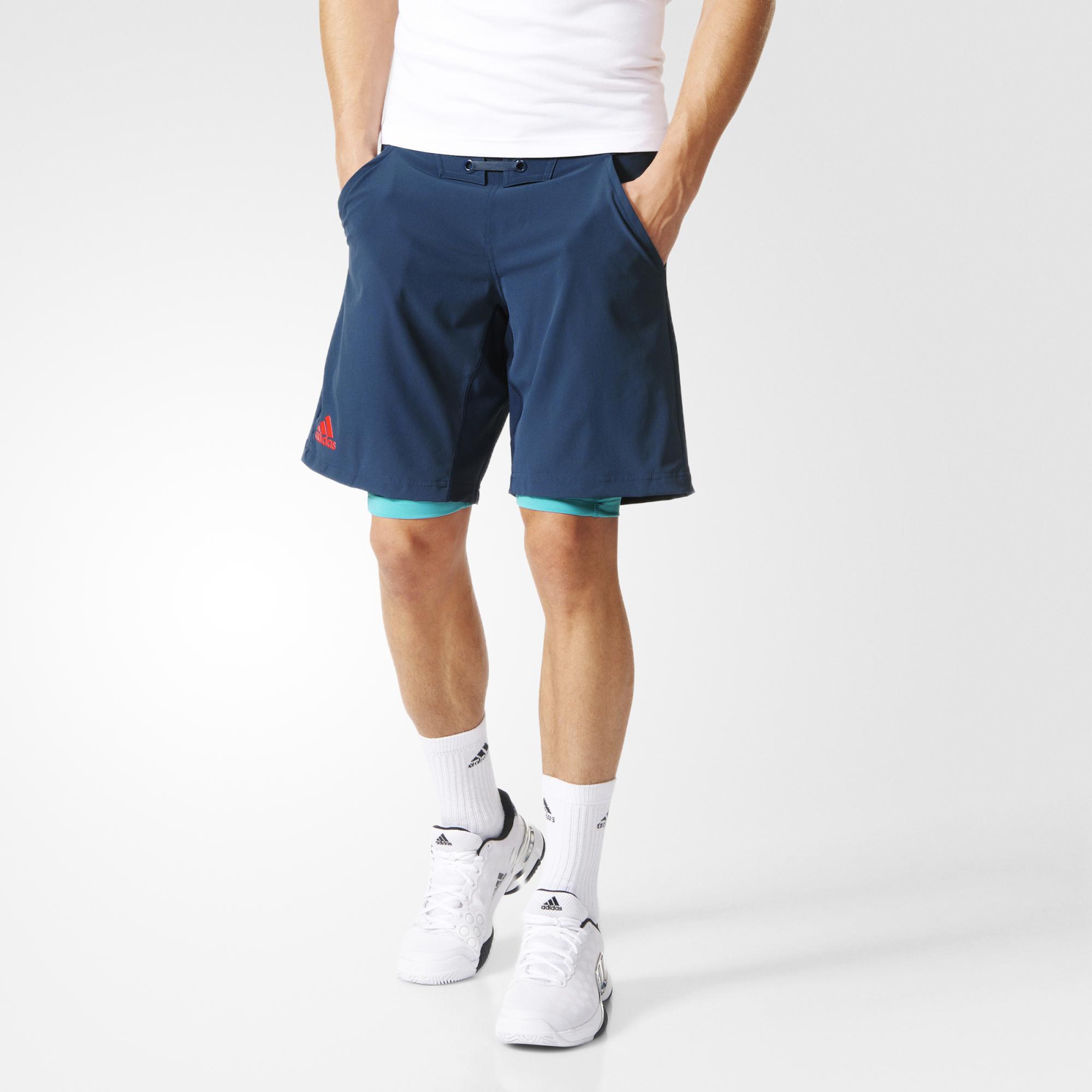 Adidas Mens Adizero Shorts - Mineral Blue - Tennisnuts.com
