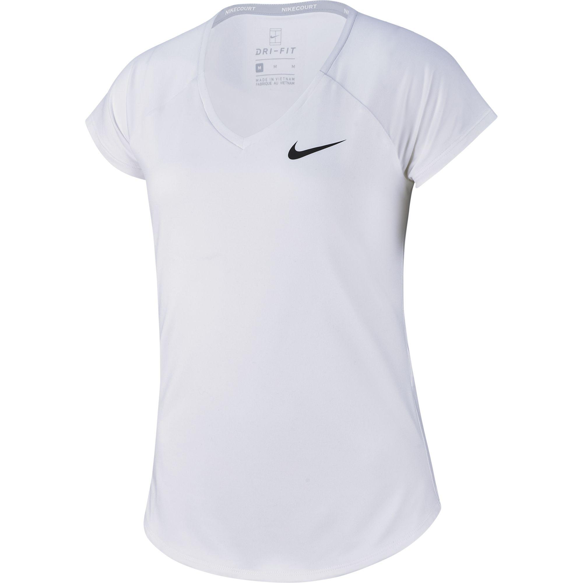 girls white nike t shirt