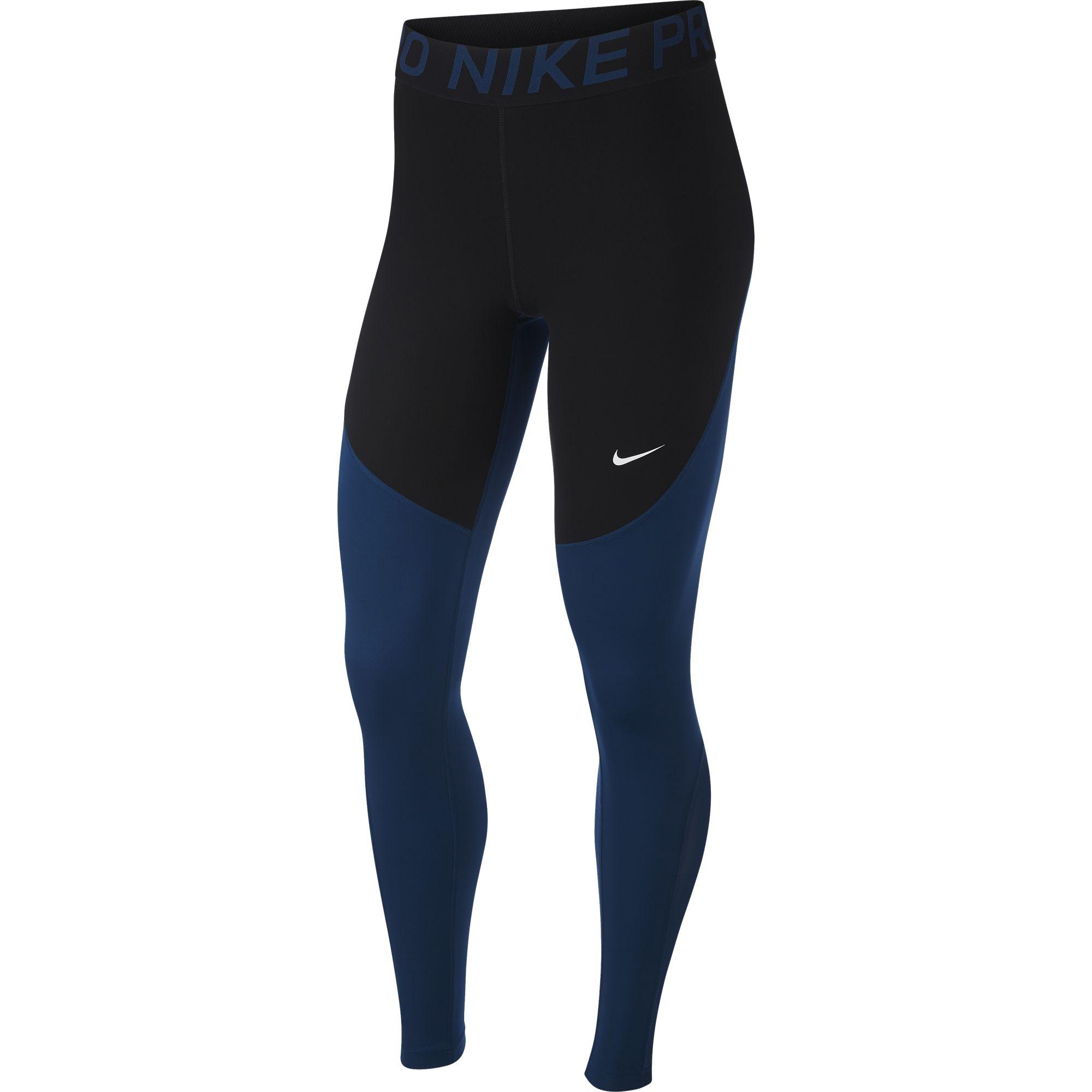 Nike Womens Pro Tights - Valerian Blue/Black - Tennisnuts.com