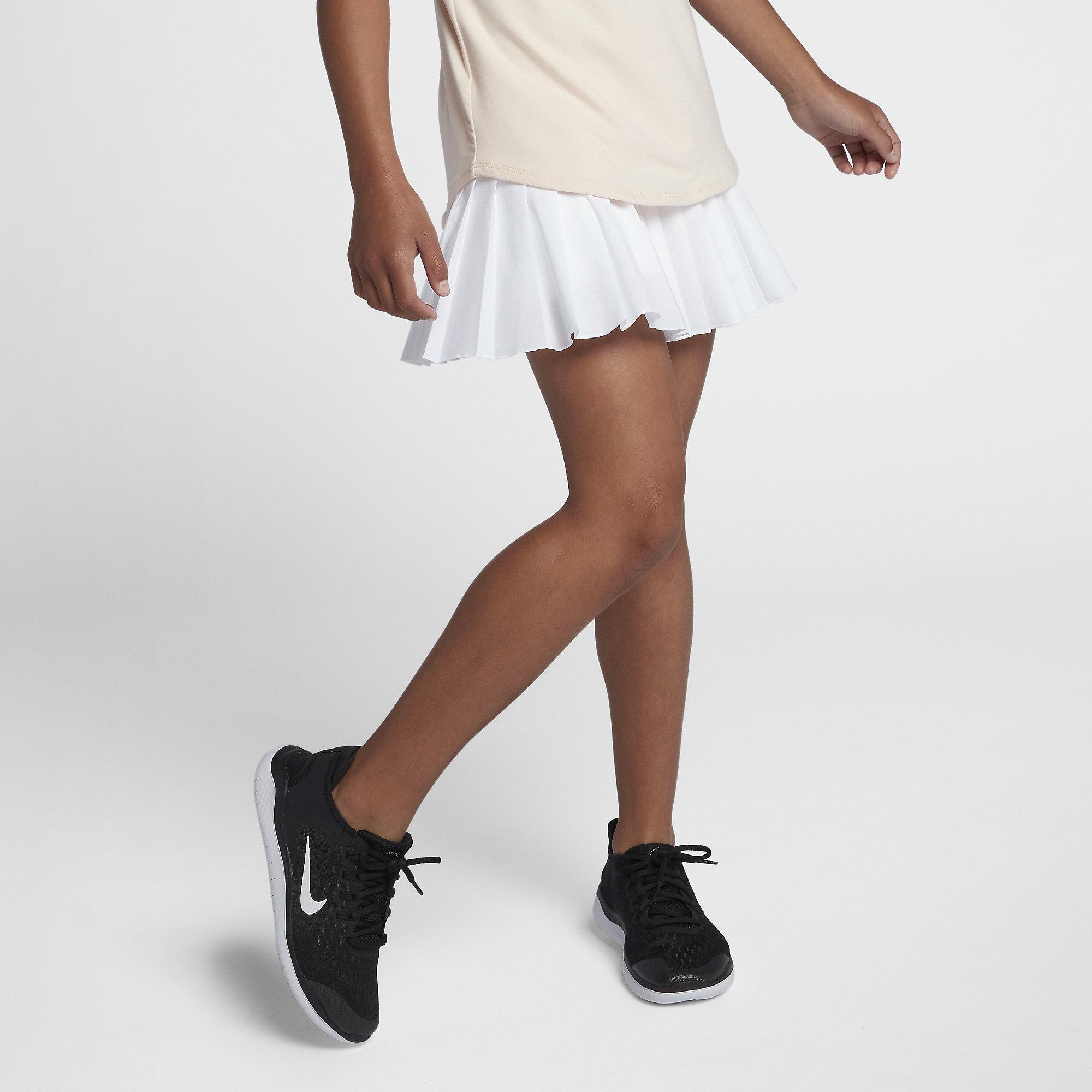 Nike Girls Victory Tennis Skort - White - Tennisnuts.com