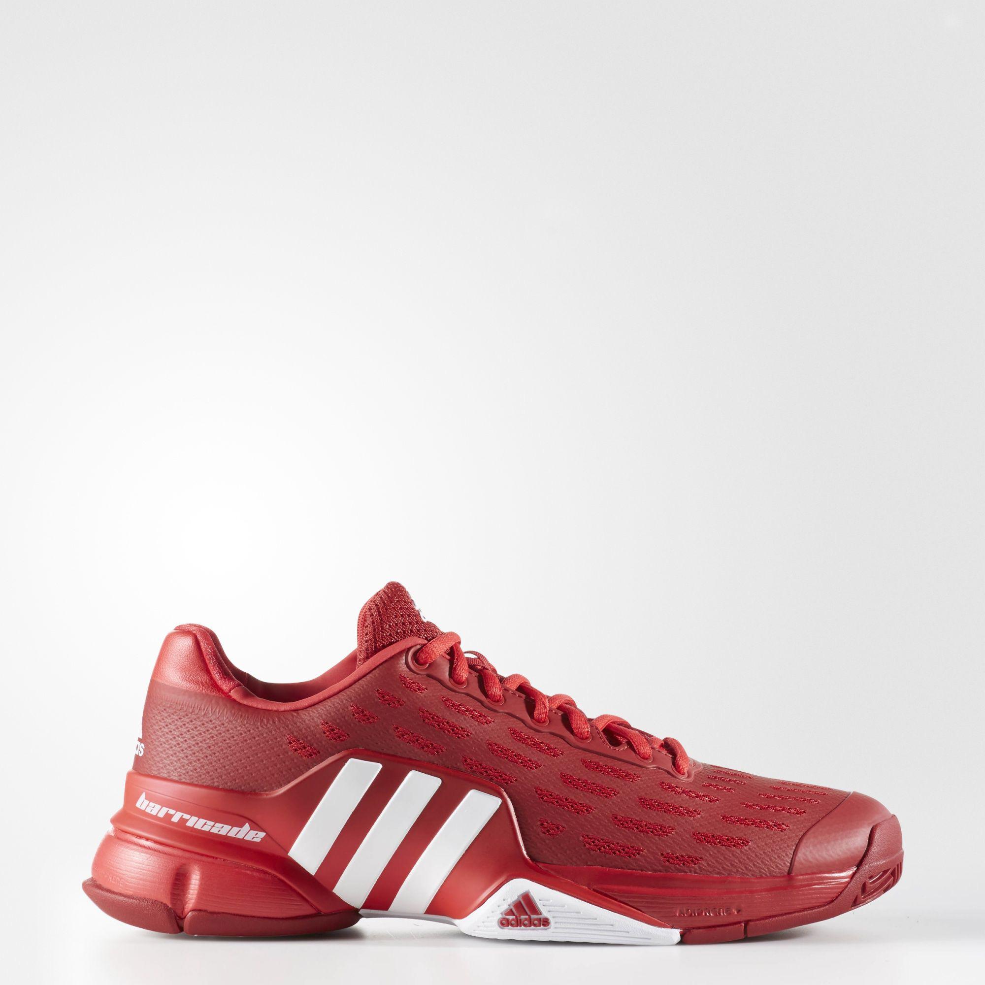 Adidas Mens Barricade 2016 Tennis Shoes Red - Tennisnuts.com