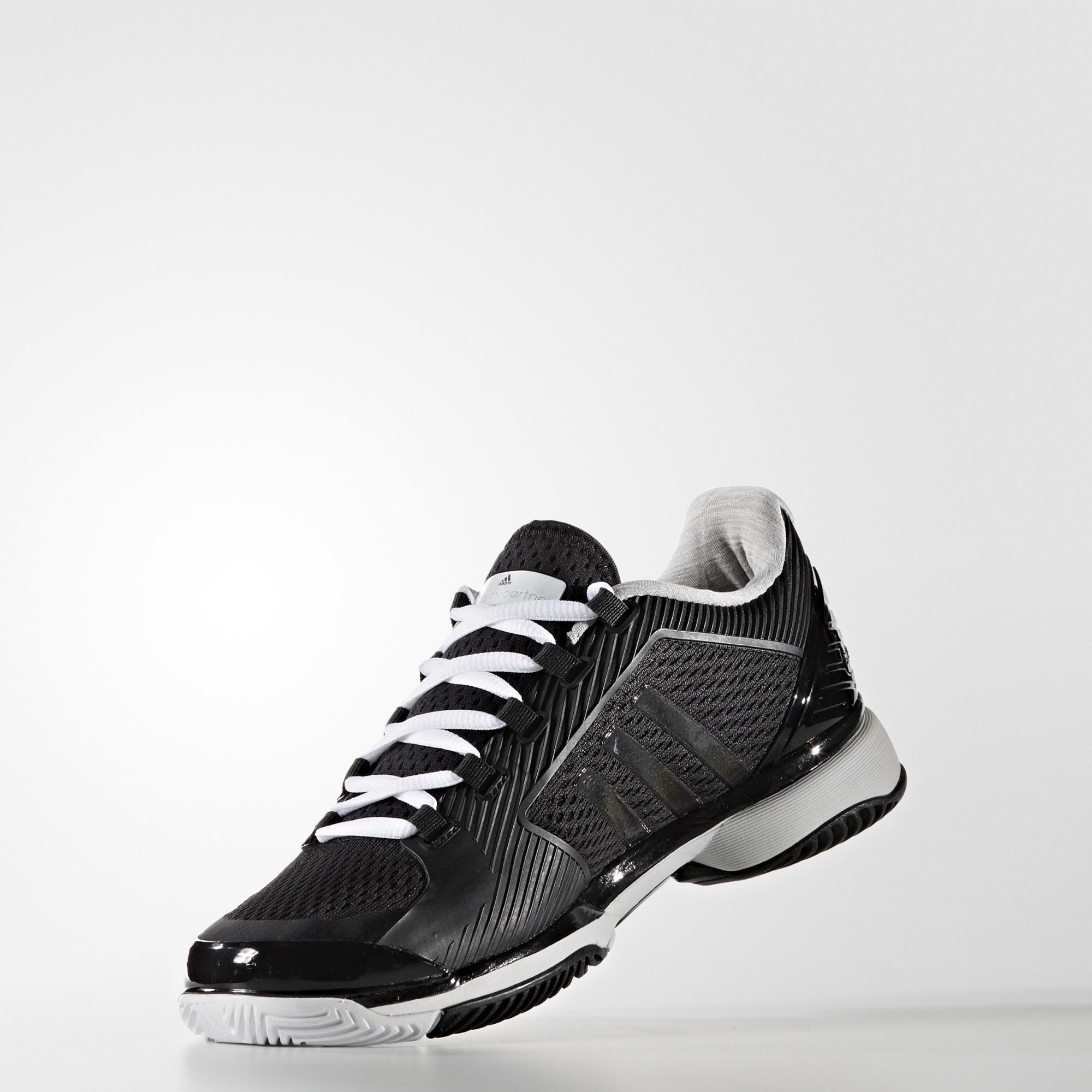 Adidas Womens SMC Barricade 2016 Tennis Shoes - Black - 0