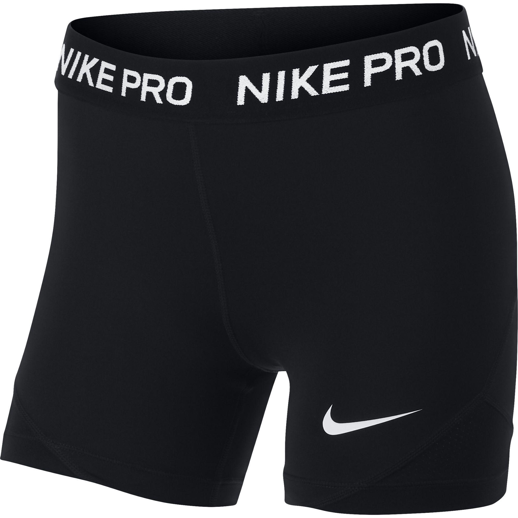 Nike Girls Pro Training BoyShorts Black/White