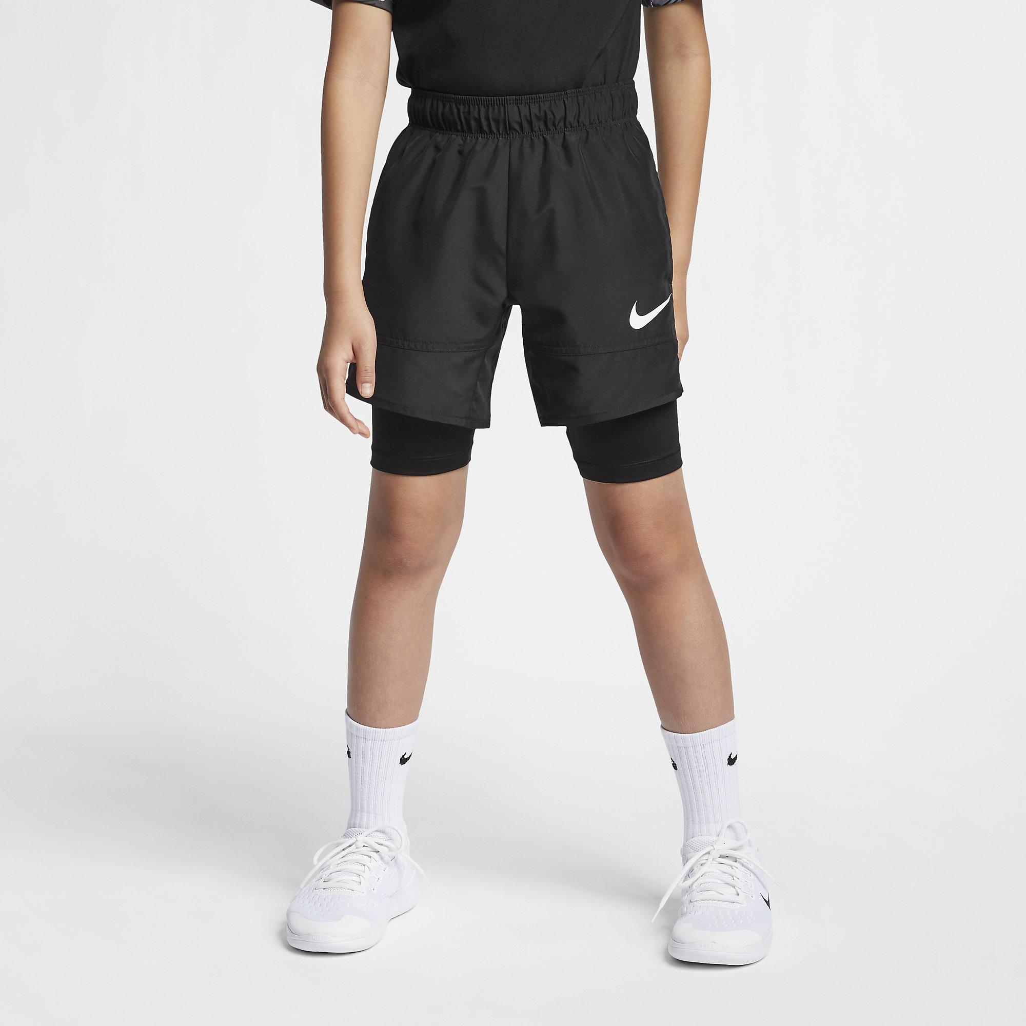 Nike Boys Hybrid Training Shorts - Black/White - Tennisnuts.com