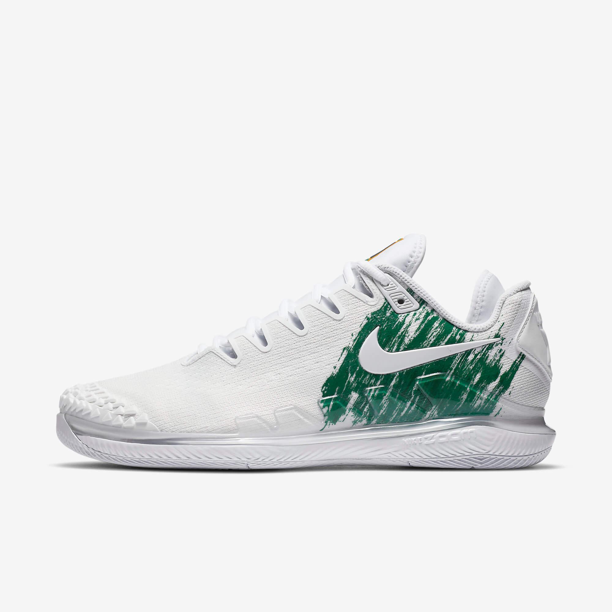 nike shoes white and green