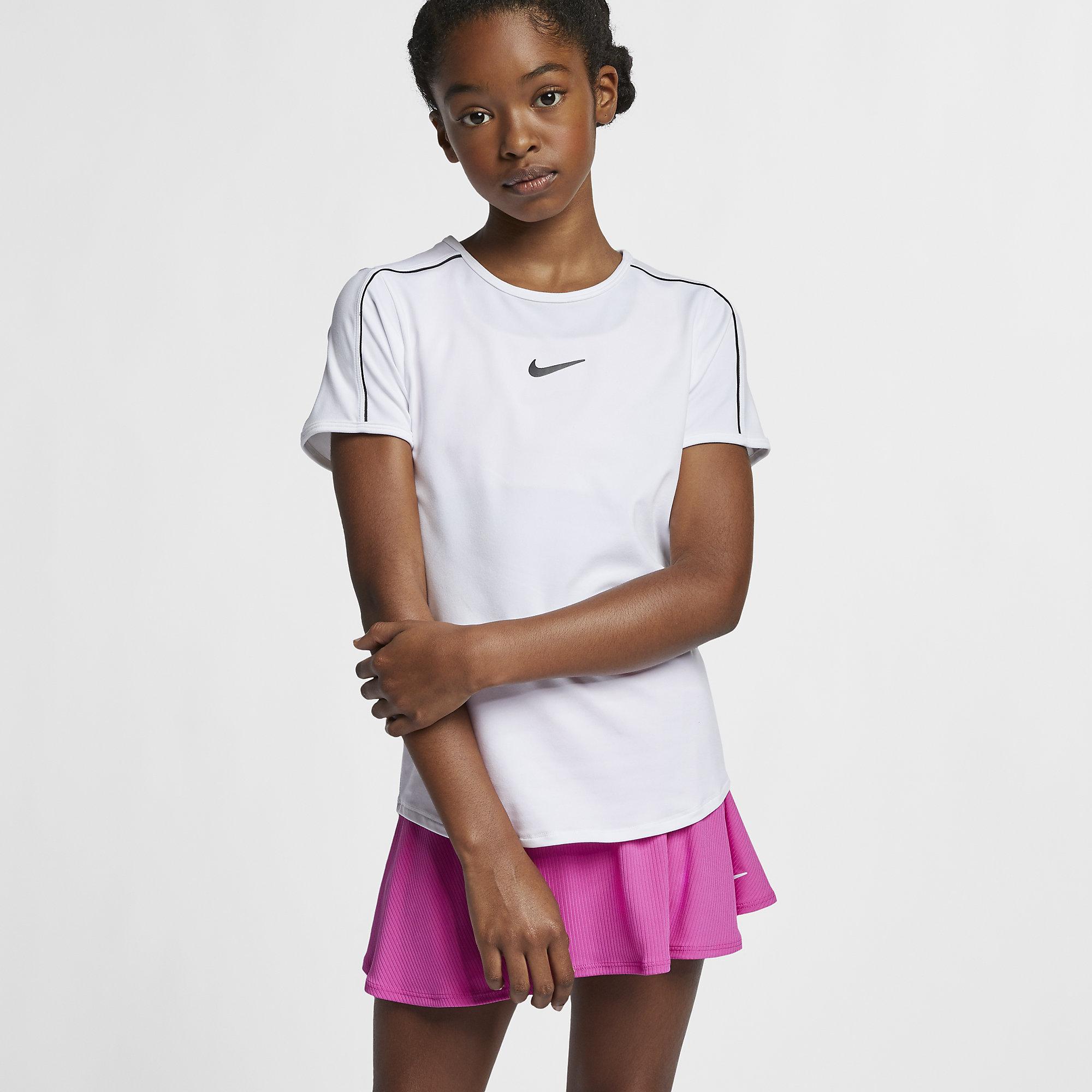 Nike Girls DriFIT Tennis Top White