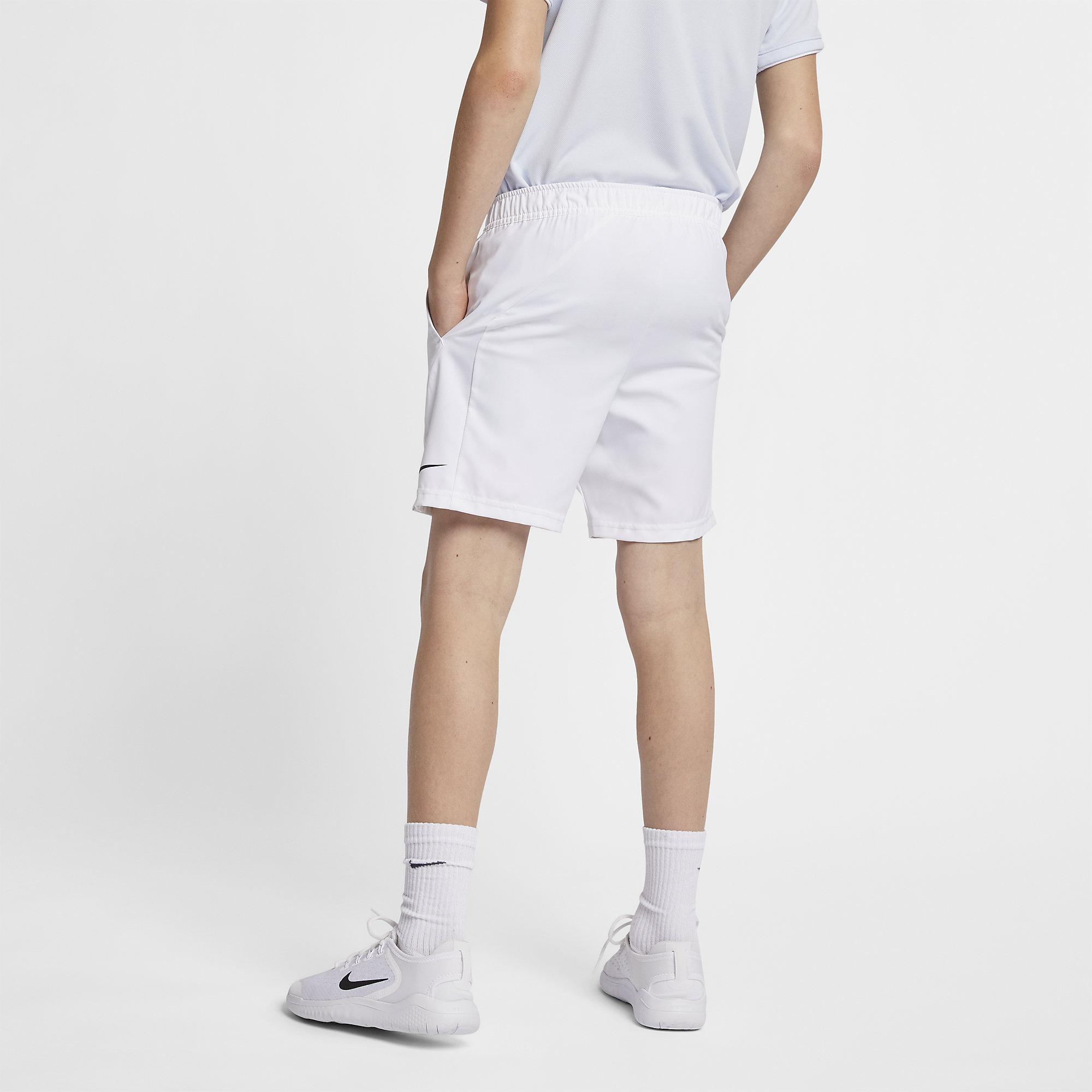 Nike Boys Dri-FIT Tennis Shorts - White - Tennisnuts.com