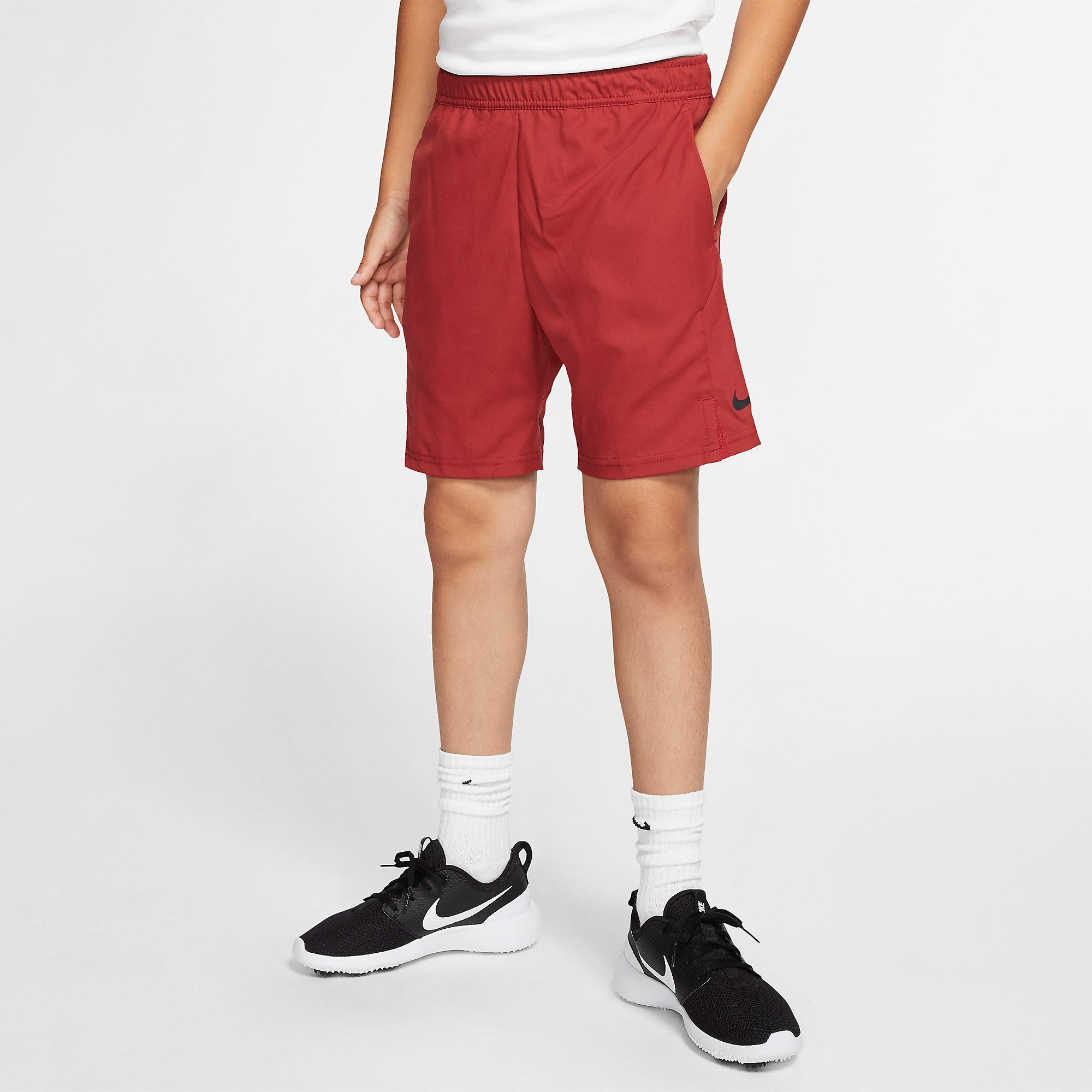 Nike Boys DriFIT Tennis Shorts Team Crimson/Black