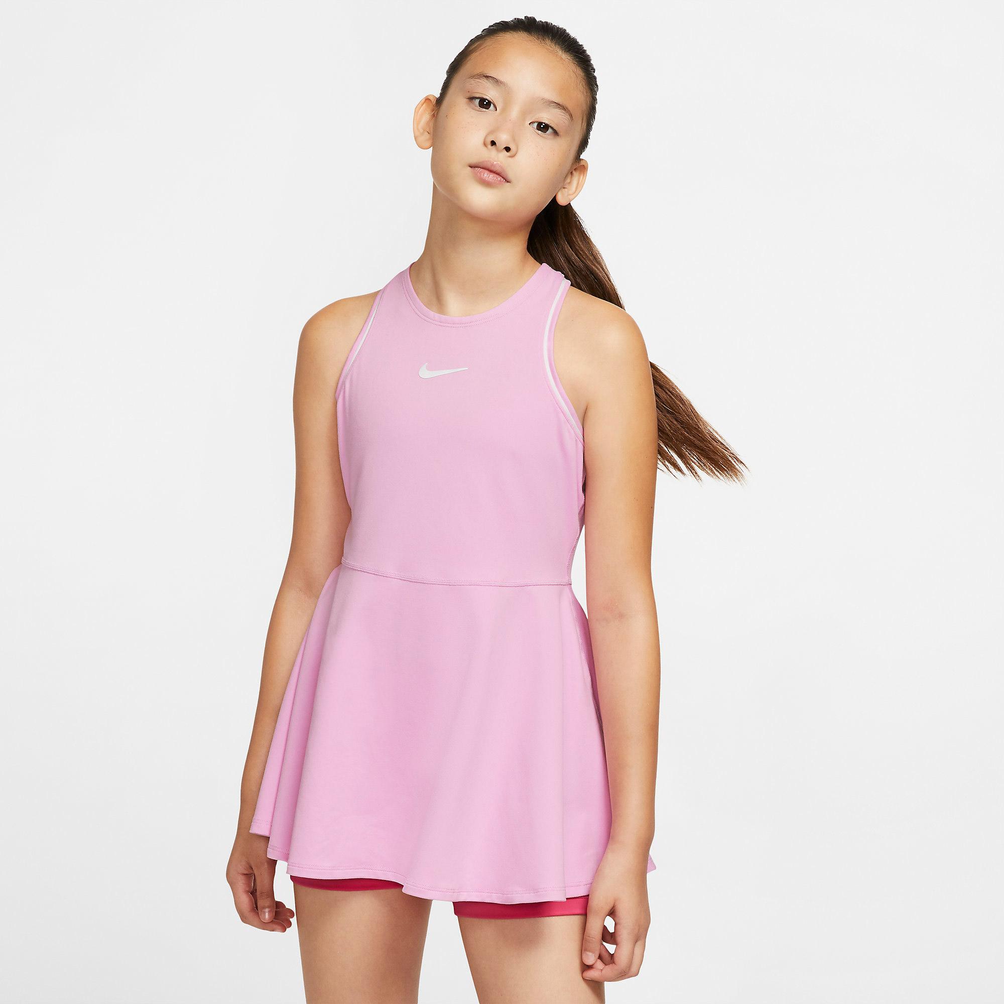 Download Nike Girls Dry Tennis Dress - Pink Rise - Tennisnuts.com