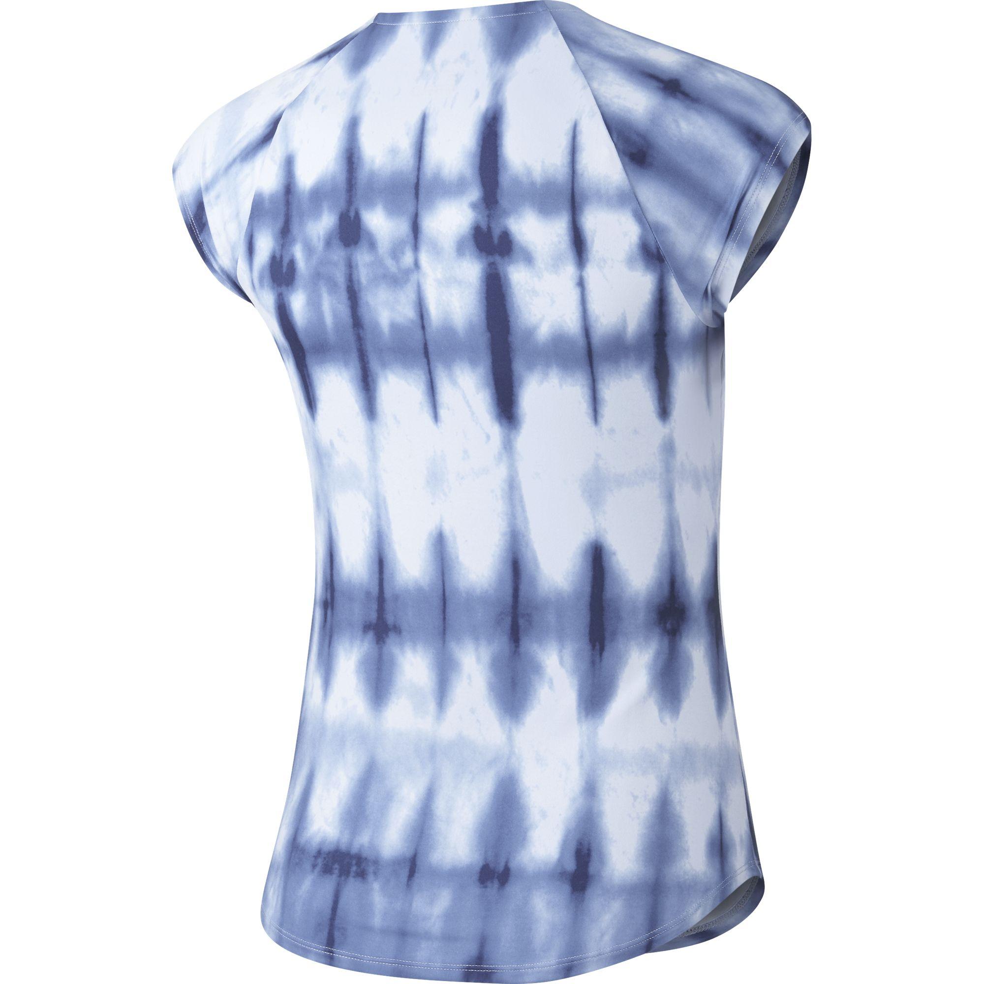 Nike Womens Pure Tennis Top Royal Tint/White