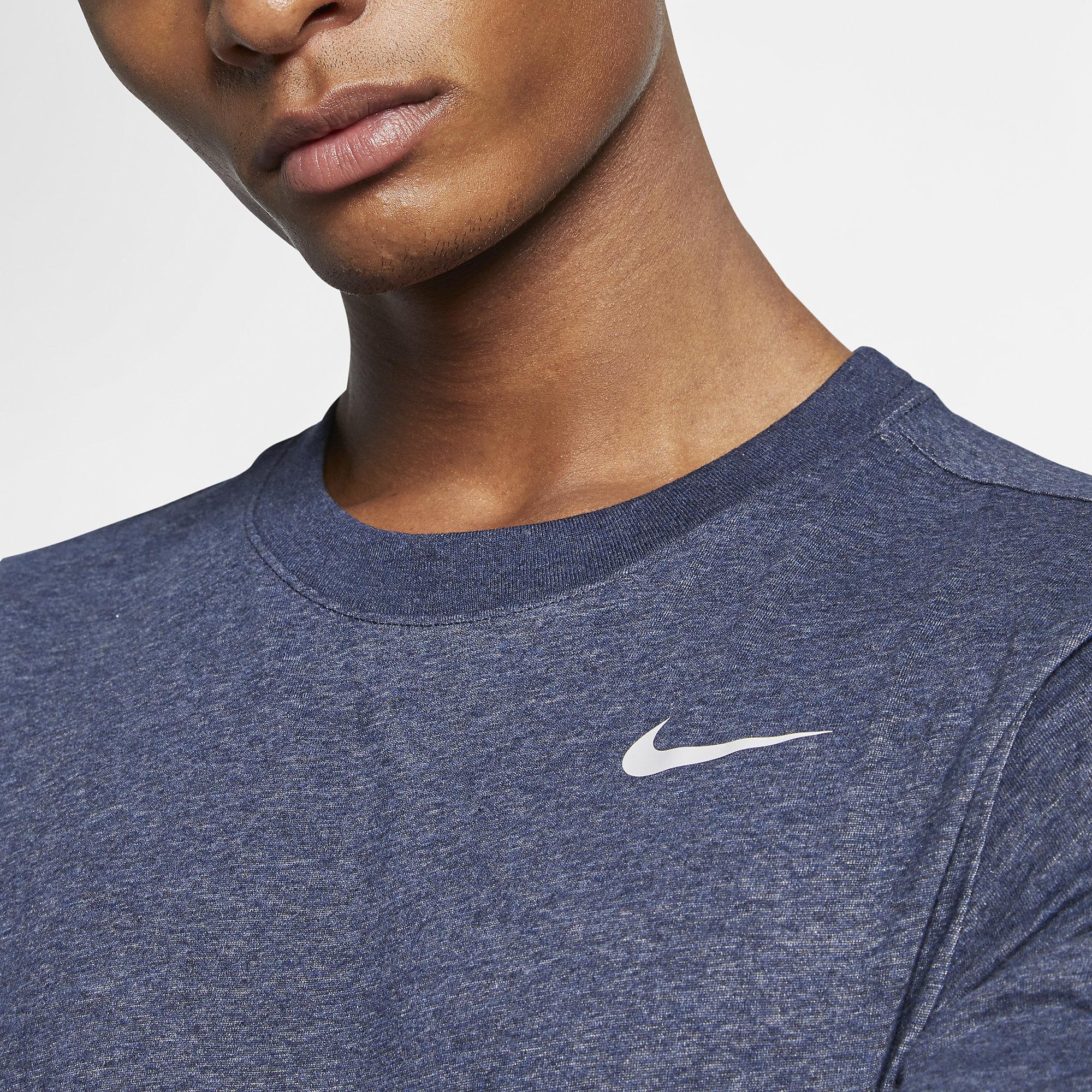 Nike Mens Dri-FIT Training Top - Obsidian Heather - Tennisnuts.com