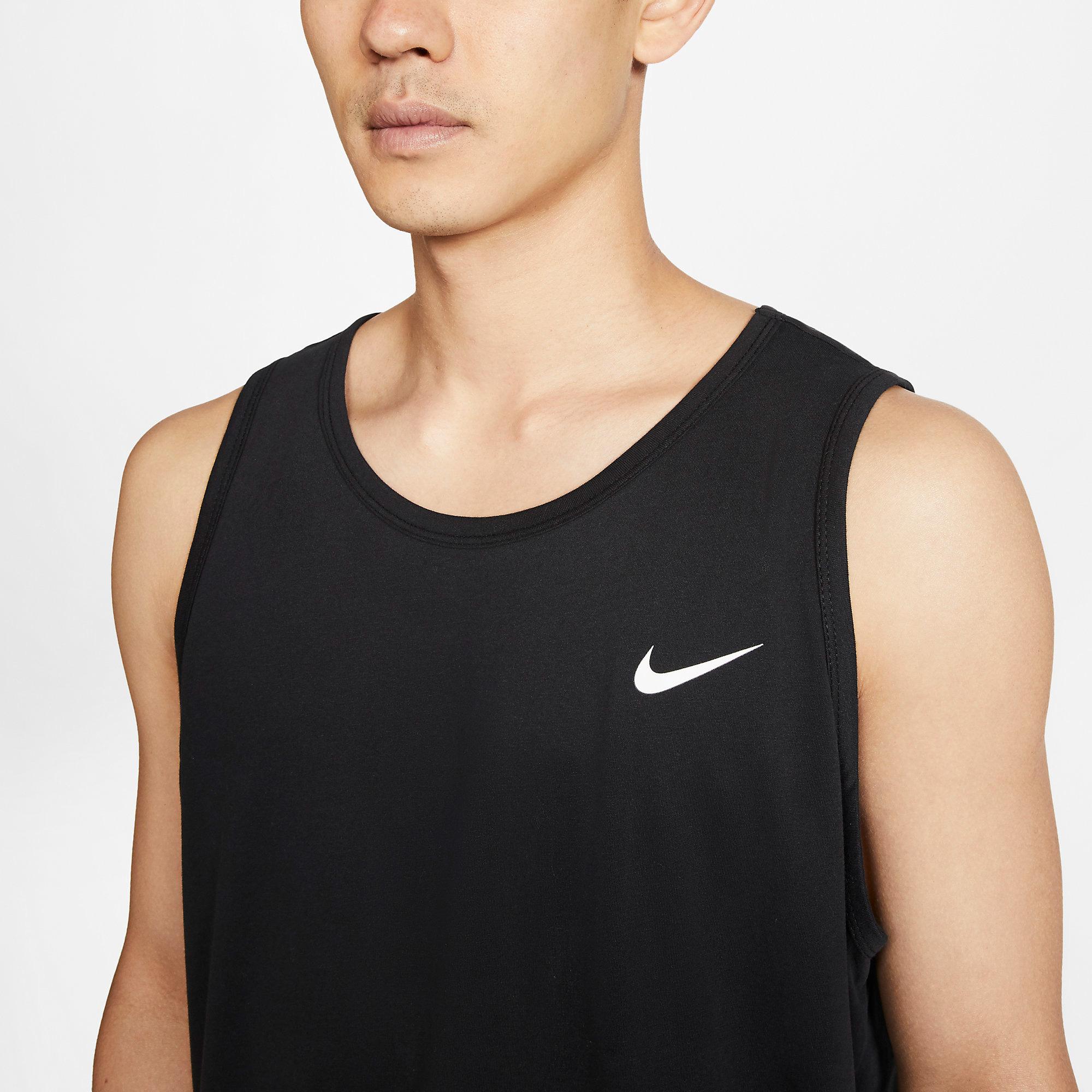 Nike Mens DriFIT Training Tank Black/White