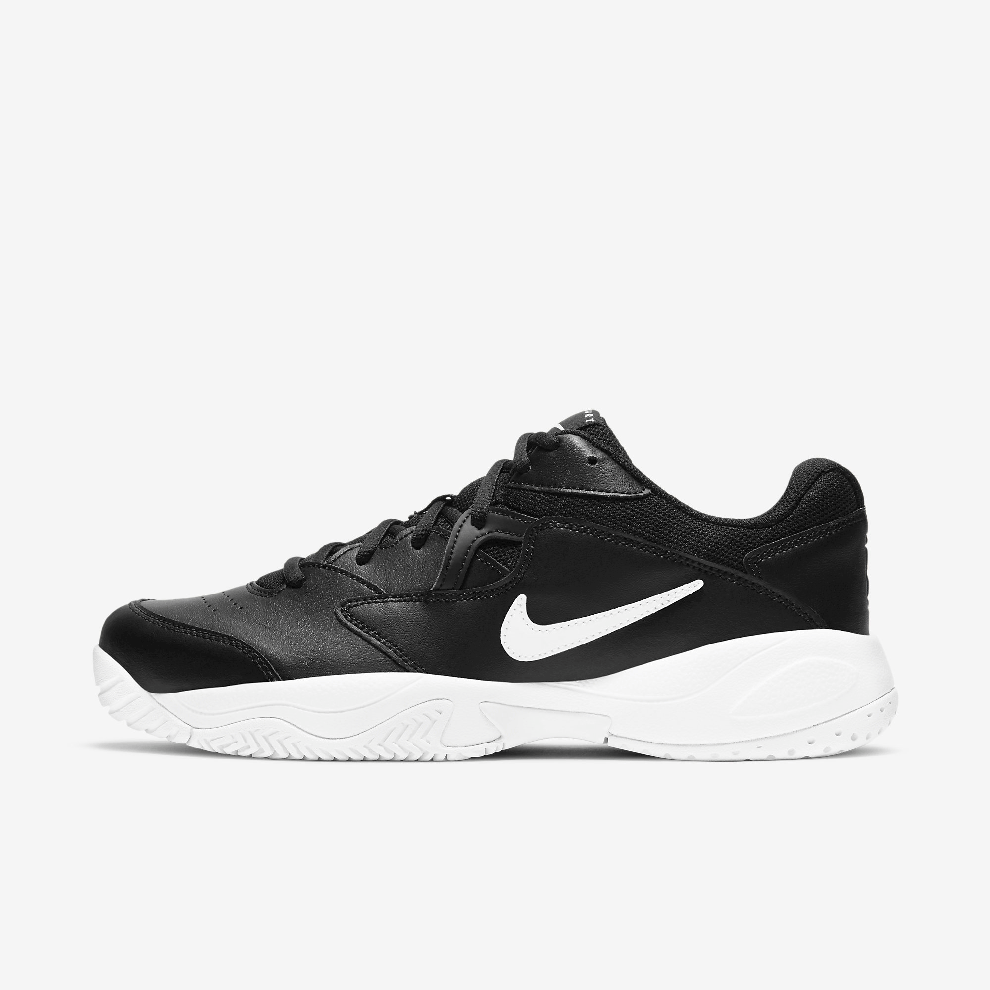 Nike Mens Court Lite 2 Tennis Shoes - Black/White - Tennisnuts.com
