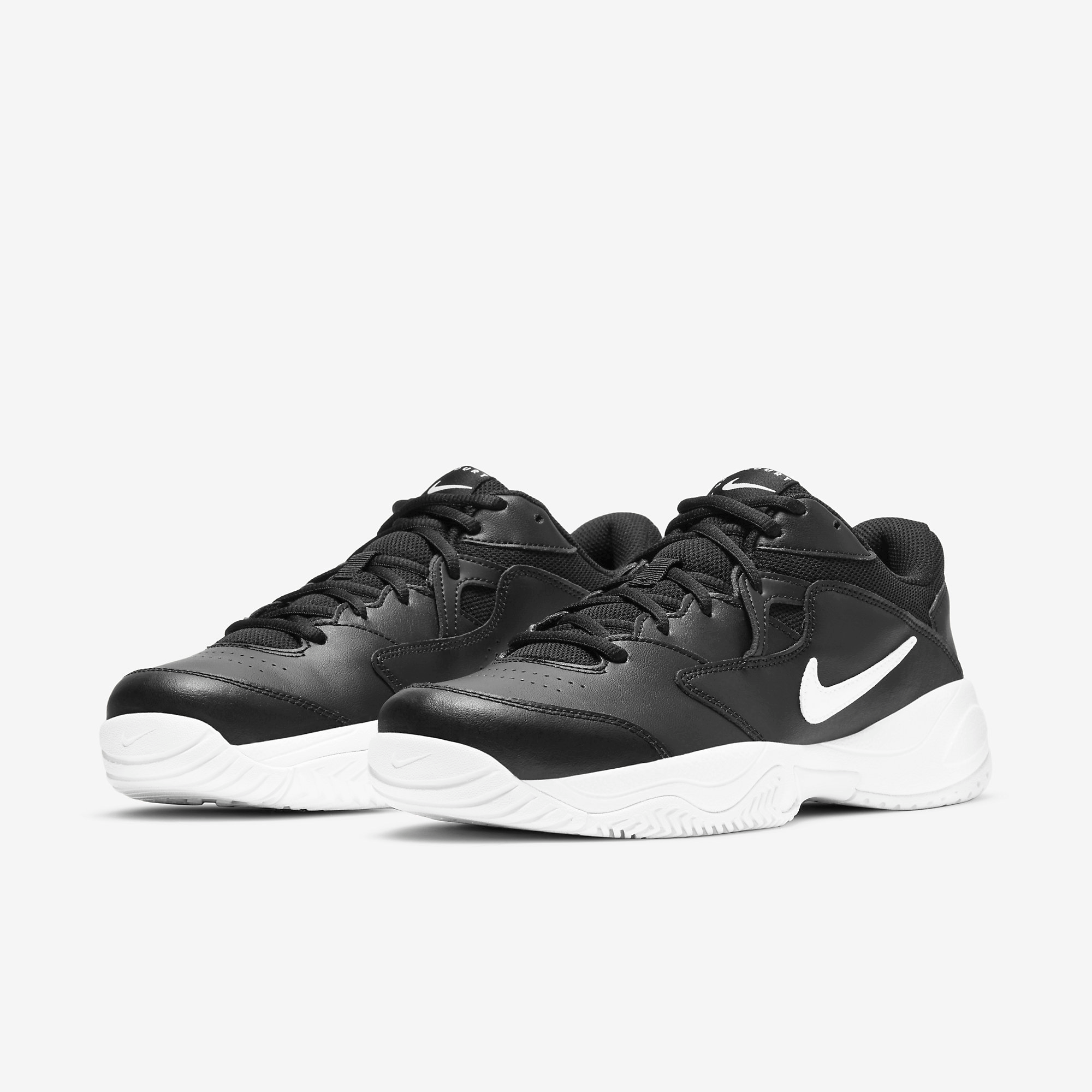 Nike Mens Court Lite 2 Tennis Shoes - Black/White - Tennisnuts.com