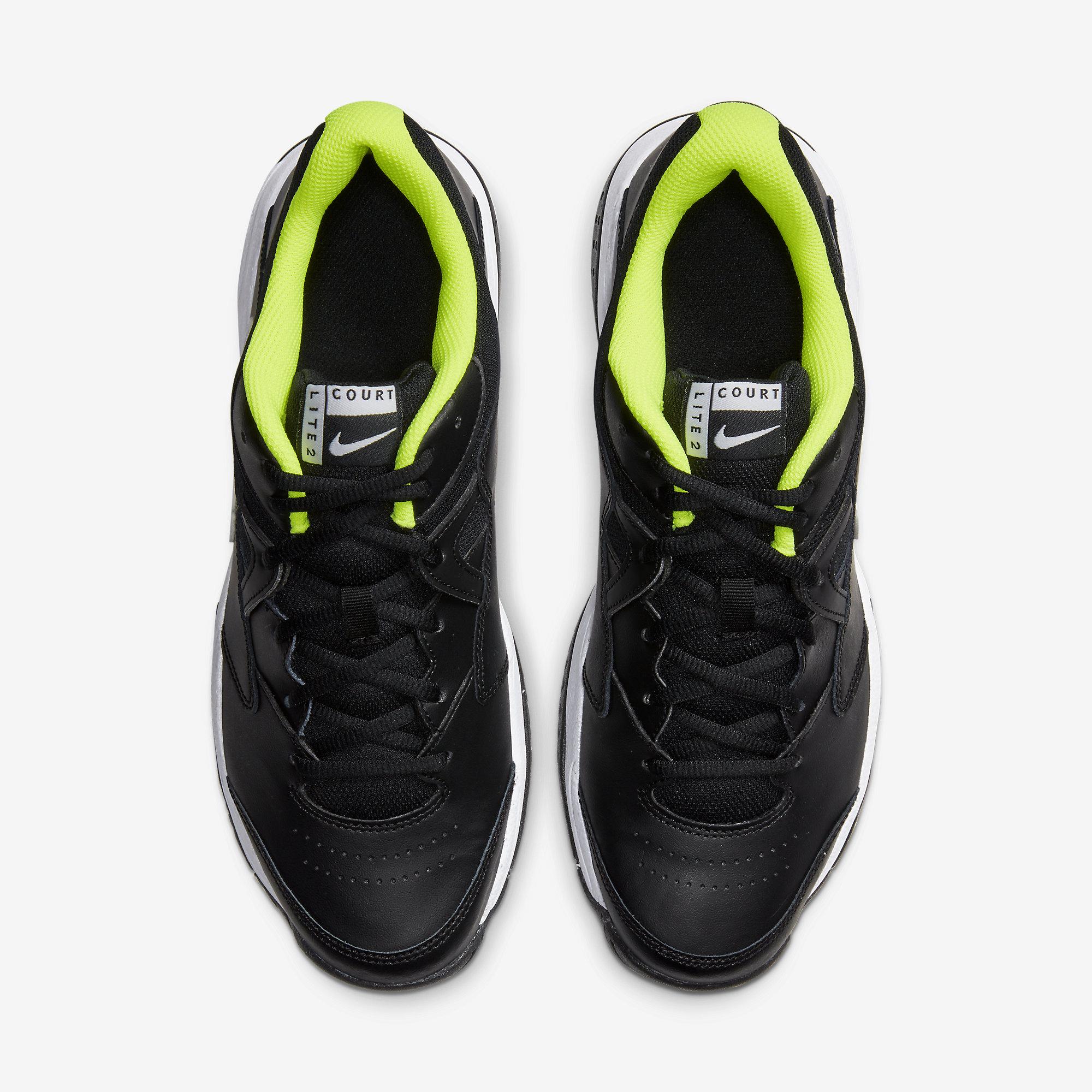 Nike Mens Court Lite 2 Tennis Shoes - Black/Volt ...