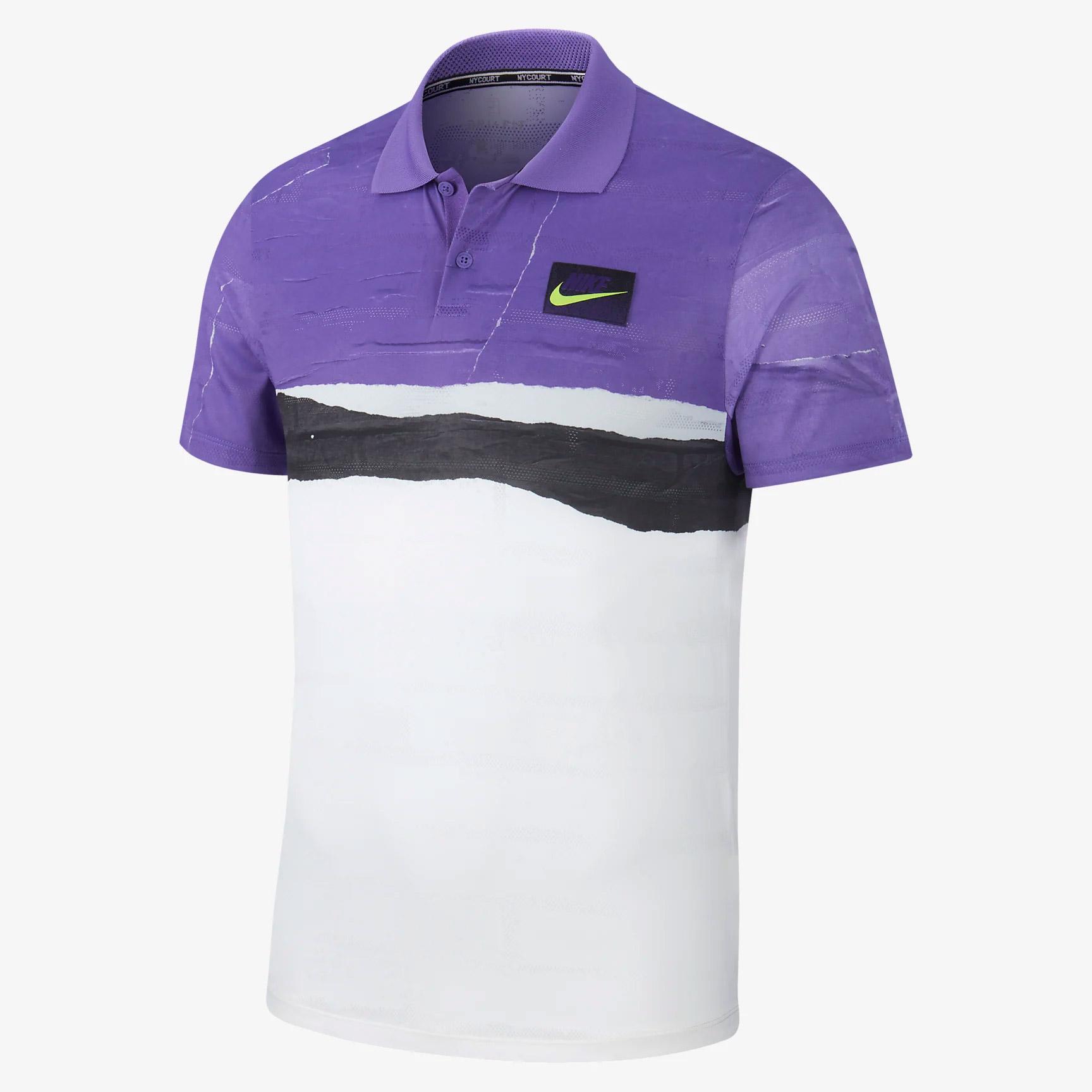 purple nike polo