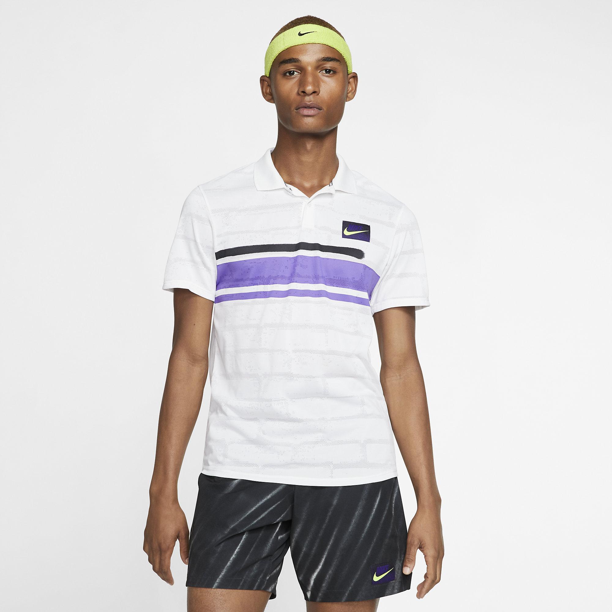 Nike Mens Advantage Polo - White - Tennisnuts.com