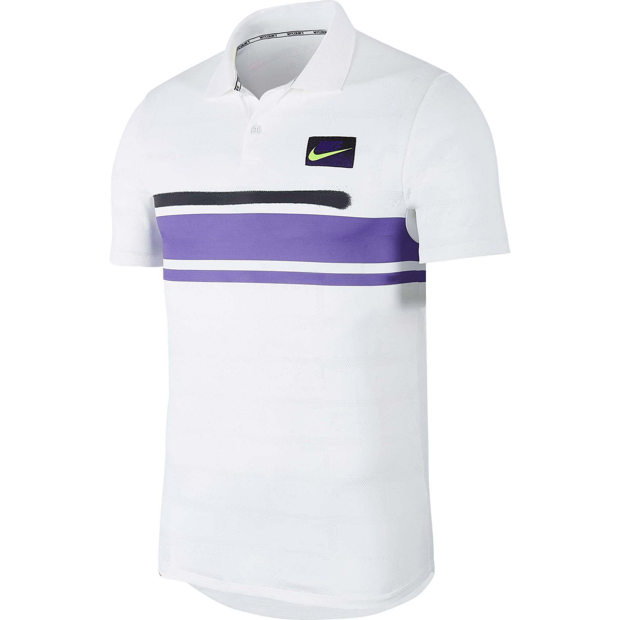 purple nike polo