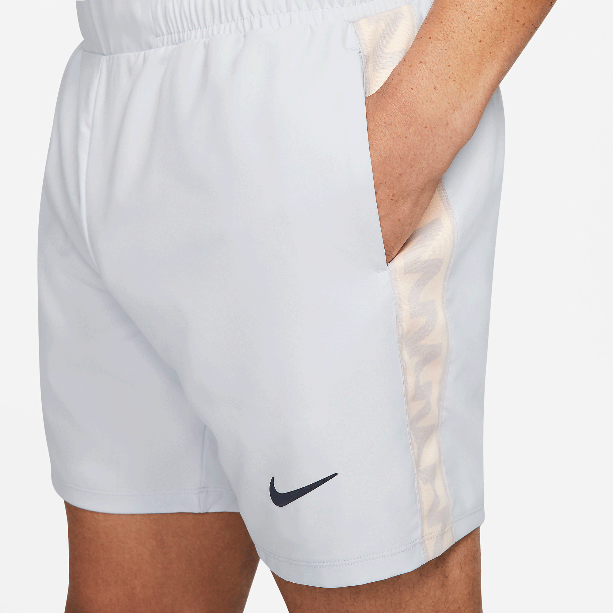 Nike Mens Dri-FIT Rafa Shorts - Football Grey/Thunder Blue - Tennisnuts.com