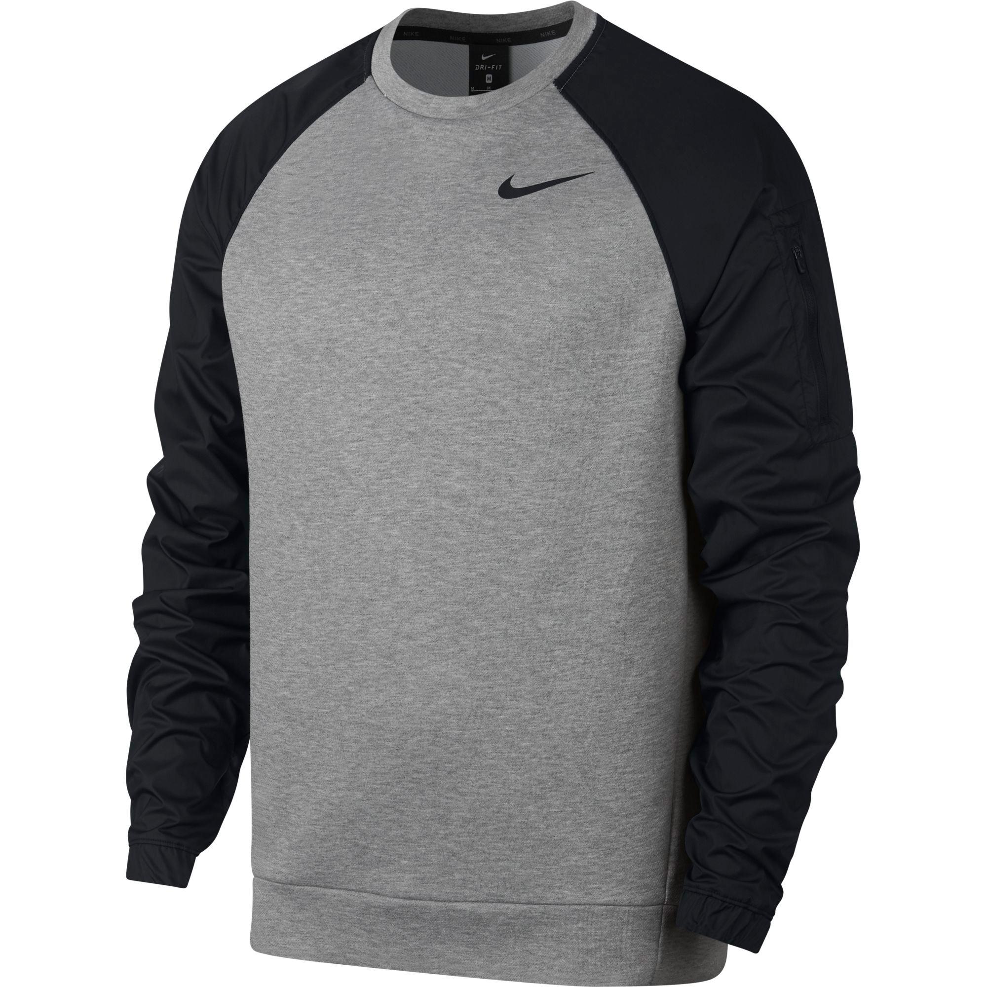Nike Mens Dri-FIT Training Top - Dark Grey/Heather Black - Tennisnuts.com