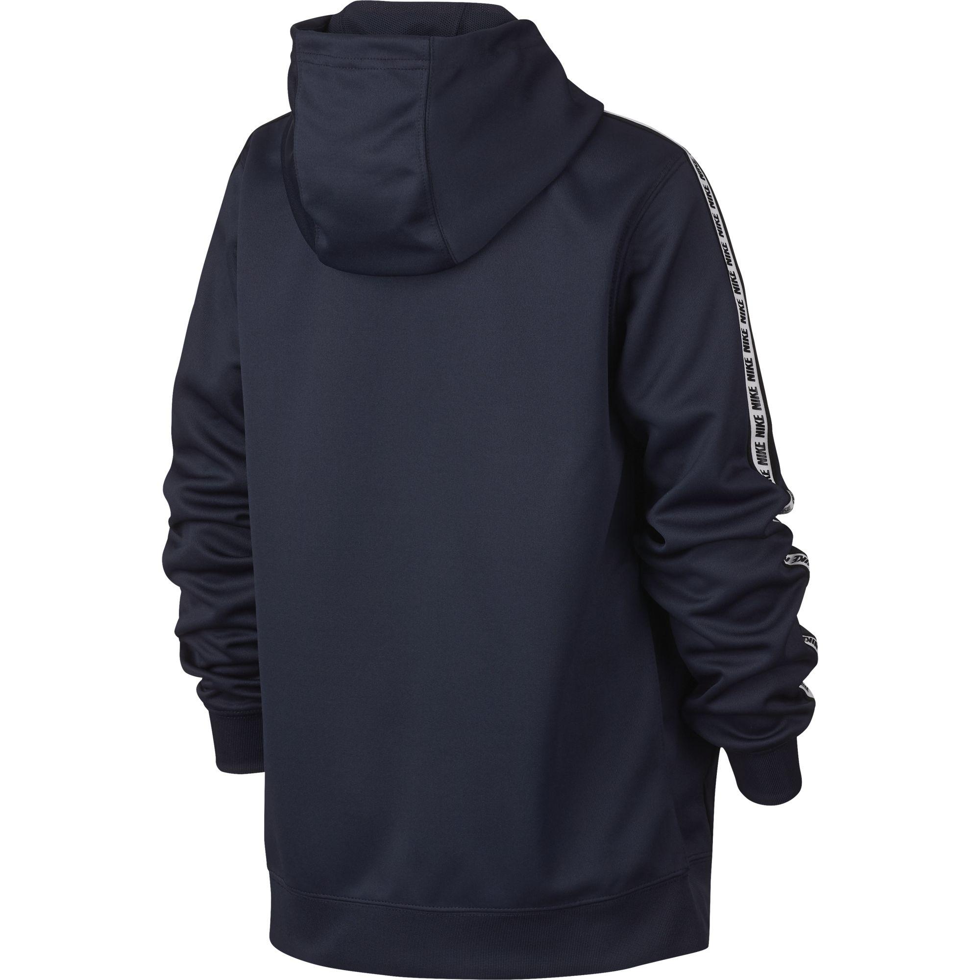 Nike Boys Sportwear Repeat Hoodie - Obsidian/White - Tennisnuts.com