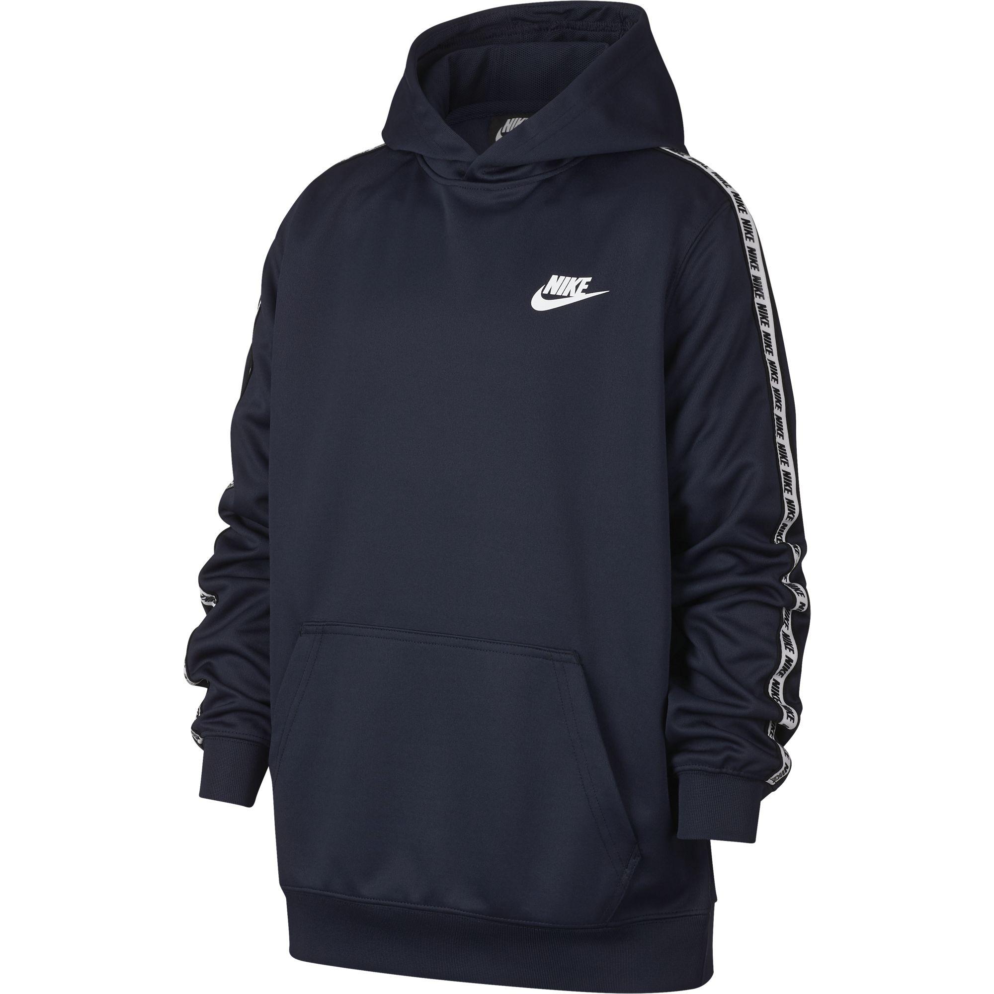 Nike Boys Sportwear Repeat Hoodie - Obsidian/White - Tennisnuts.com