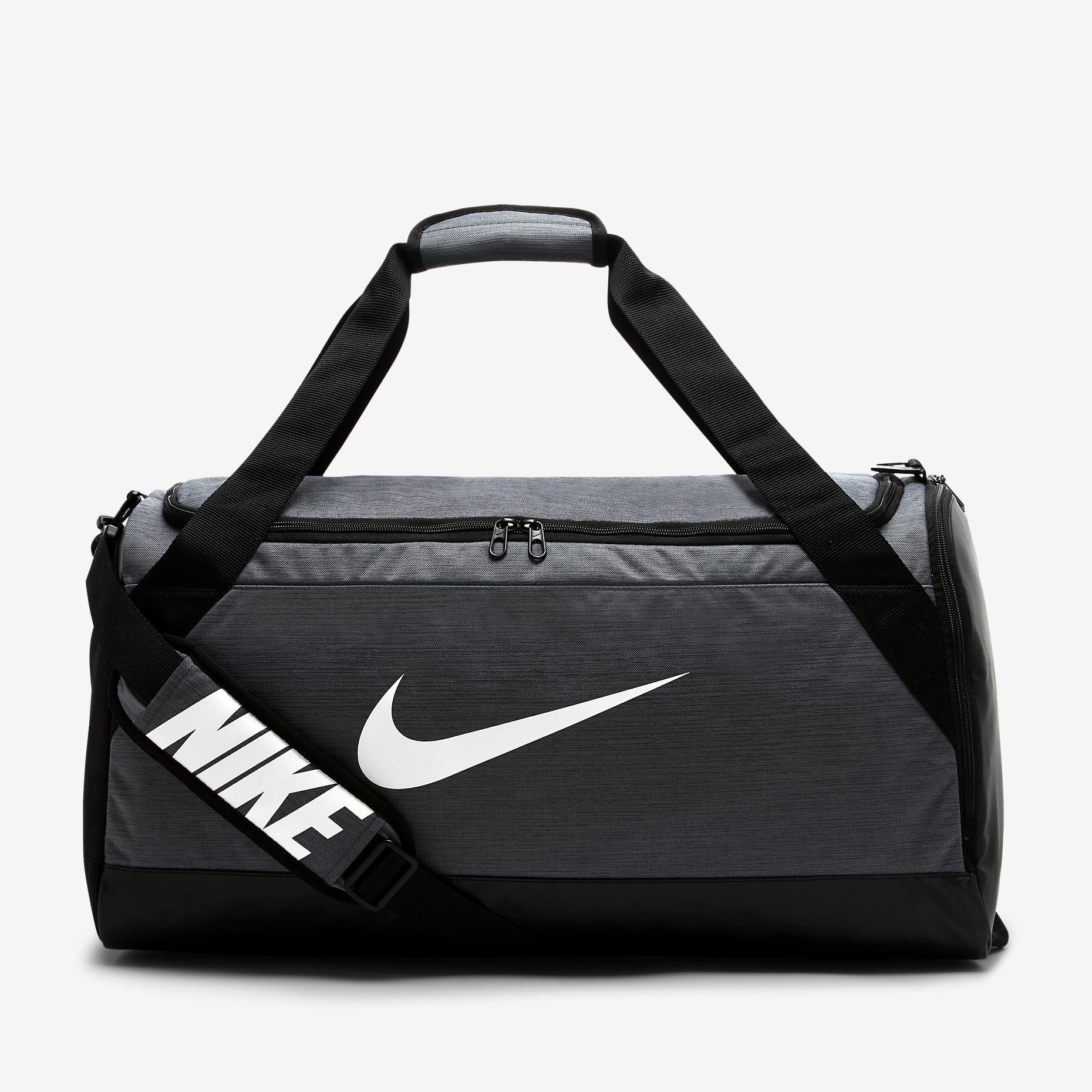Nike Brasilia Medium Training Duffel Bag - Flint Grey/Black/White ...