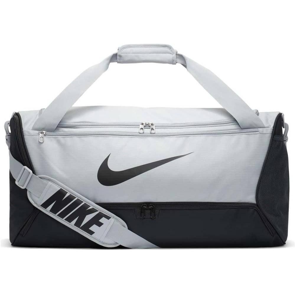 nike brasilia medium holdall grey