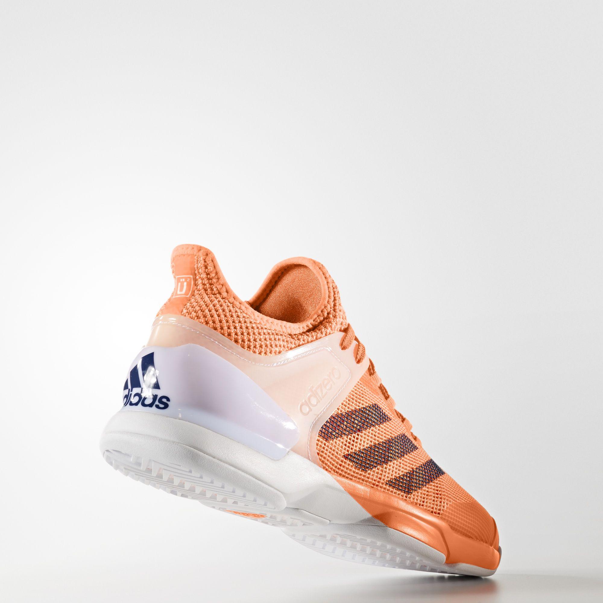 Adidas Mens Adizero Ubersonic 2.0 Tennis Shoes - Glow Orange ...