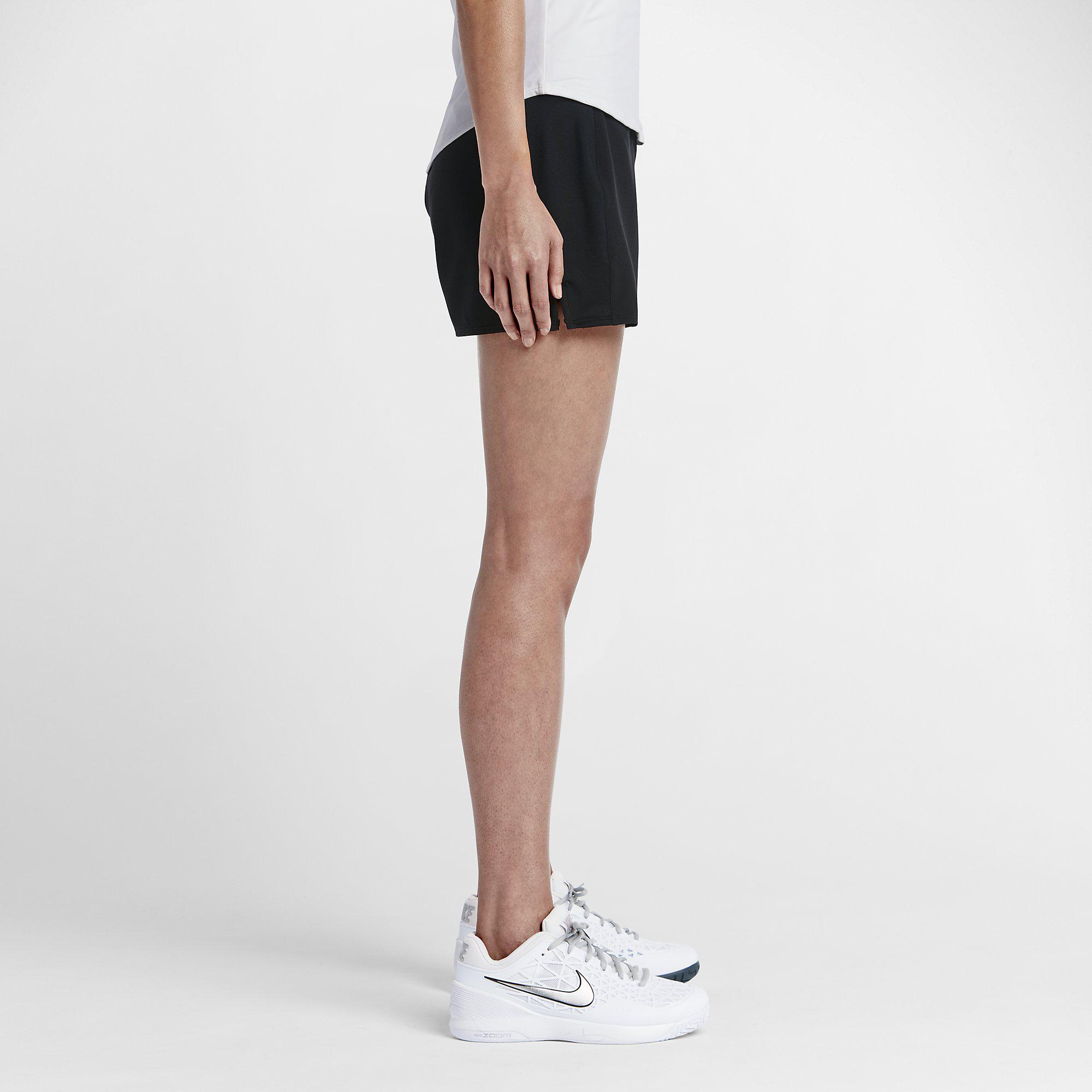 Nike Womens Baseline Tennis Shorts - Black - Tennisnuts.com