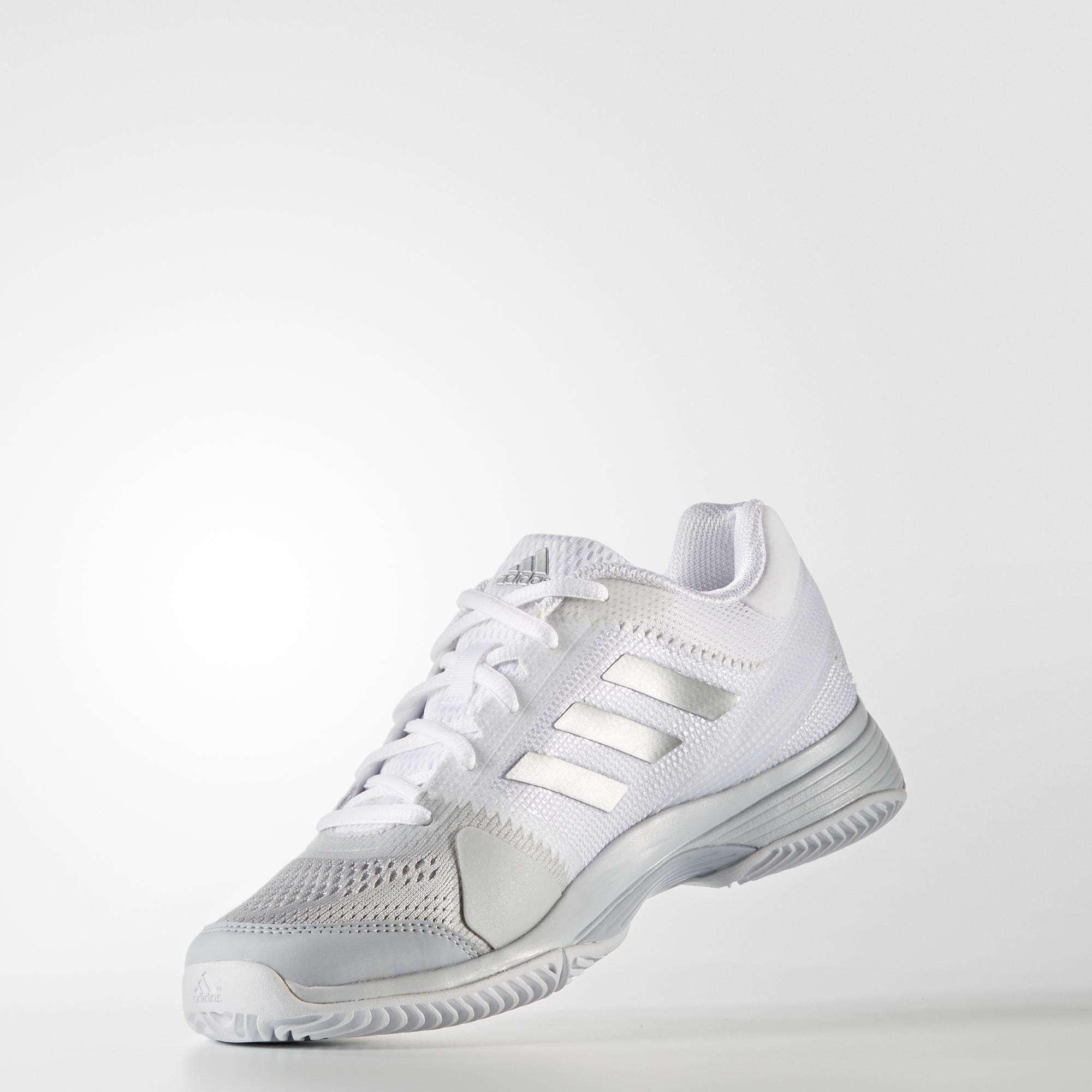 Adidas Womens Barricade Club Tennis Shoes White Silver Adidas Womens Barricade Club Tennis Shoes White Silver