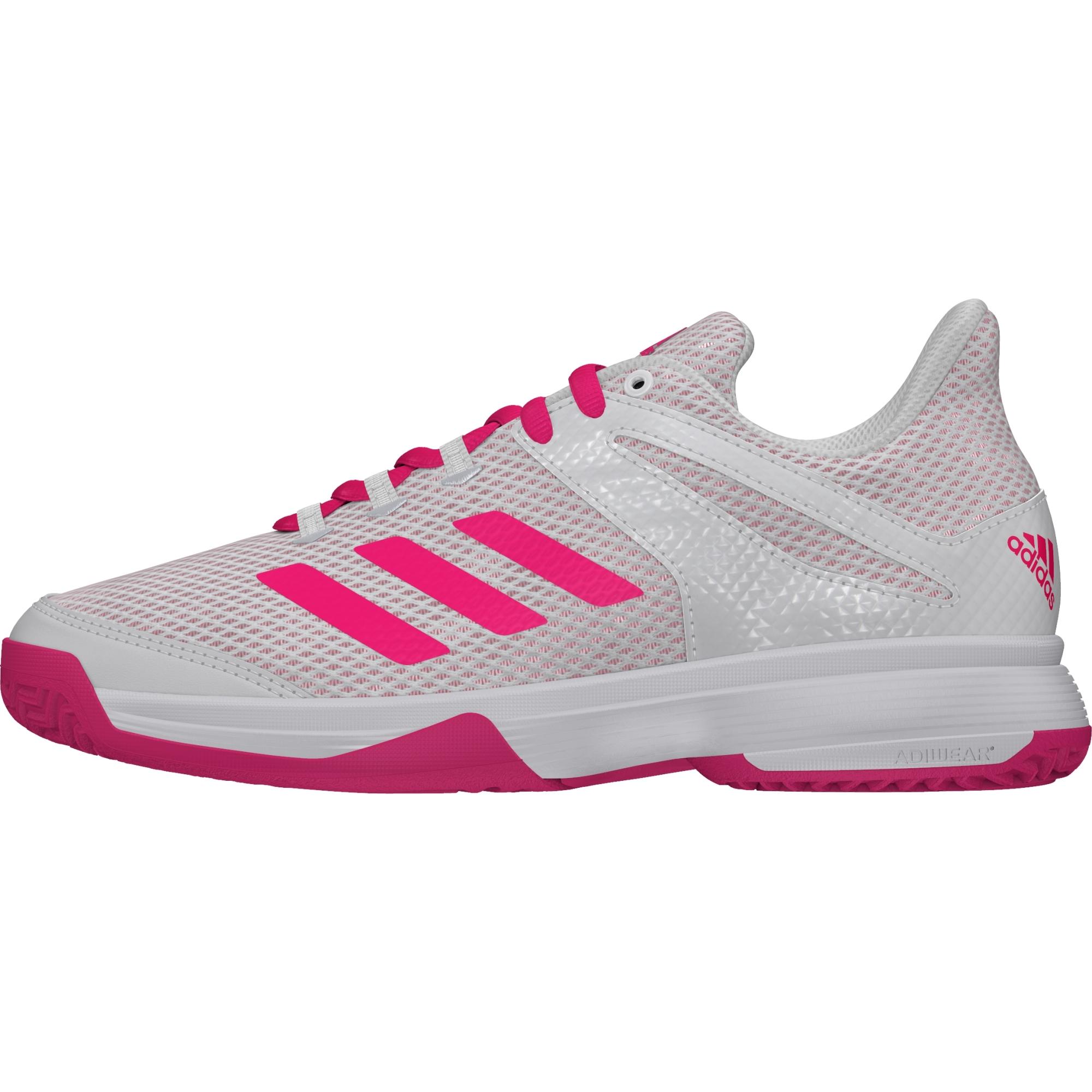 Adidas Kids Adizero Club Tennis Shoes White/Pink