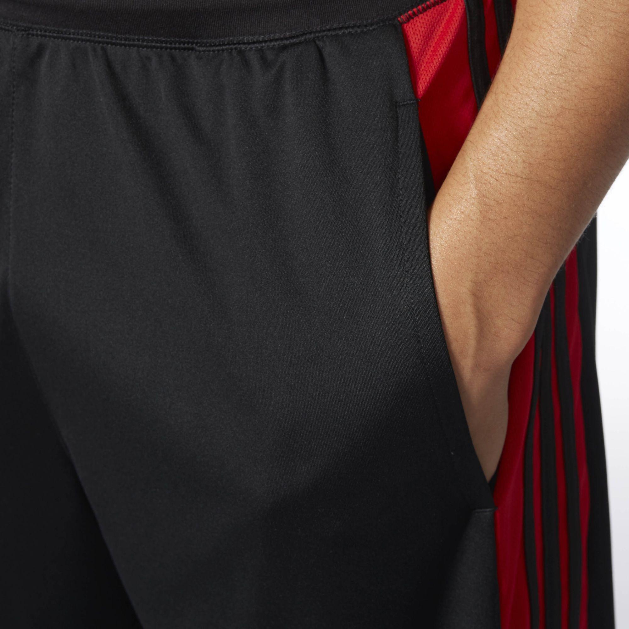 Adidas Mens D2M 3-Stripes Shorts - Black/Red - Tennisnuts.com