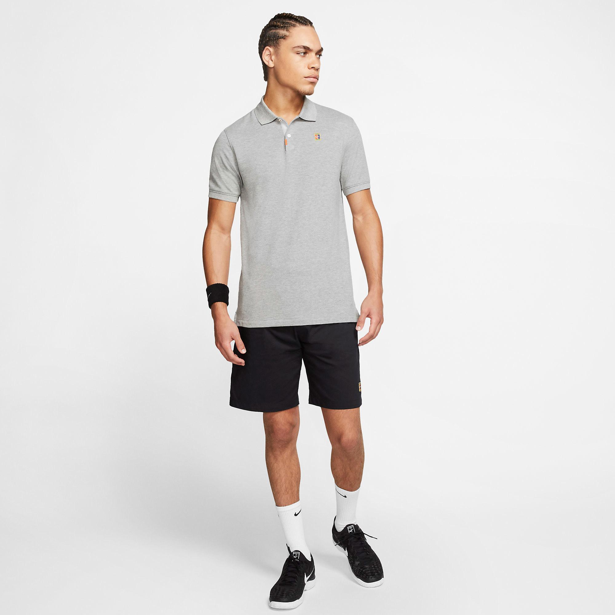 Nike Mens Slim Fit Polo - Dark Grey - Tennisnuts.com