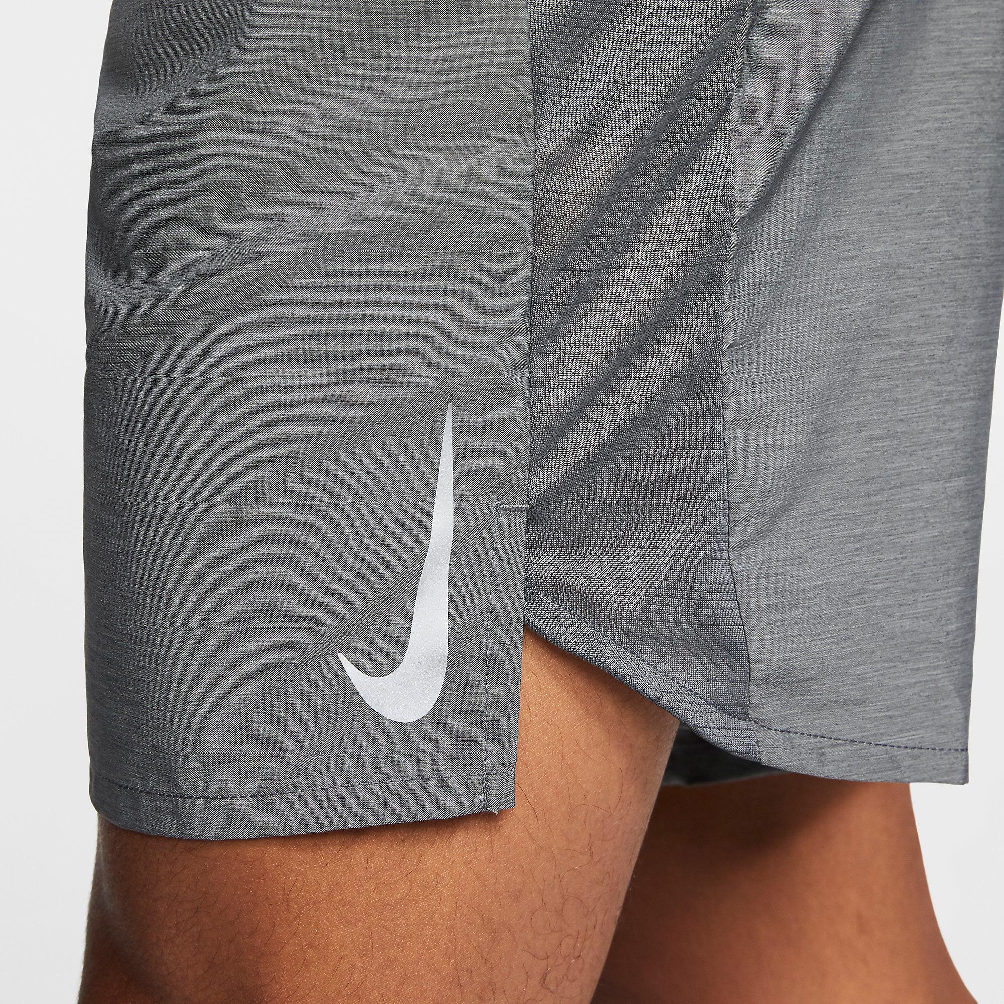 Nike Mens Dri-FIT 9 Inch Brief Tennis Shorts - Grey/White - Tennisnuts.com