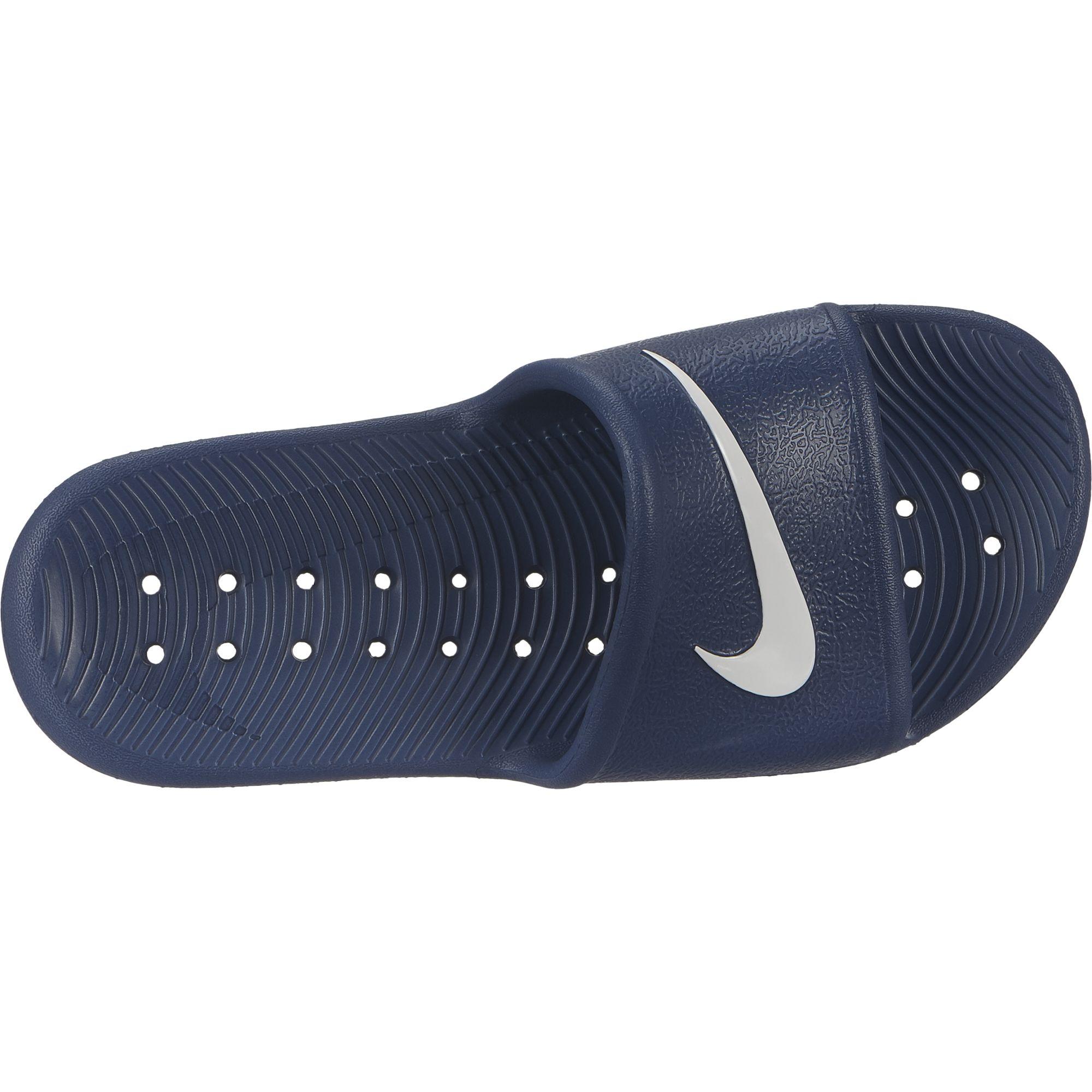 Nike Kids Kawa Shower Slide (Flip Flops) - Navy/White - Tennisnuts.com