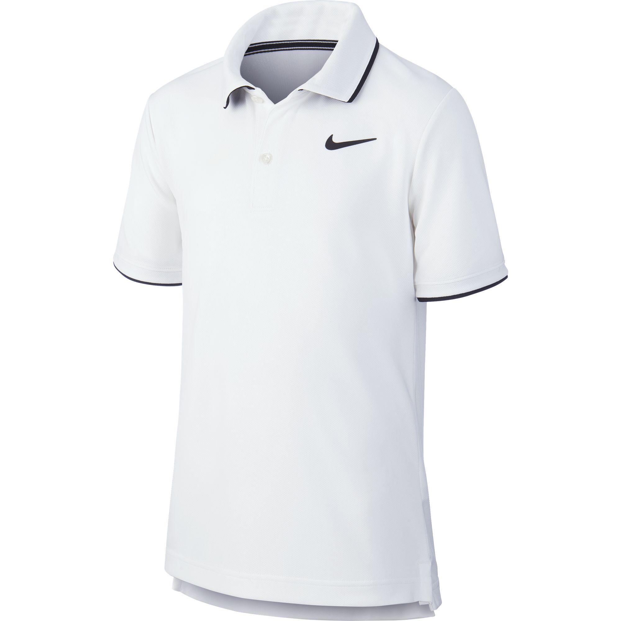 nike dri fit polo white