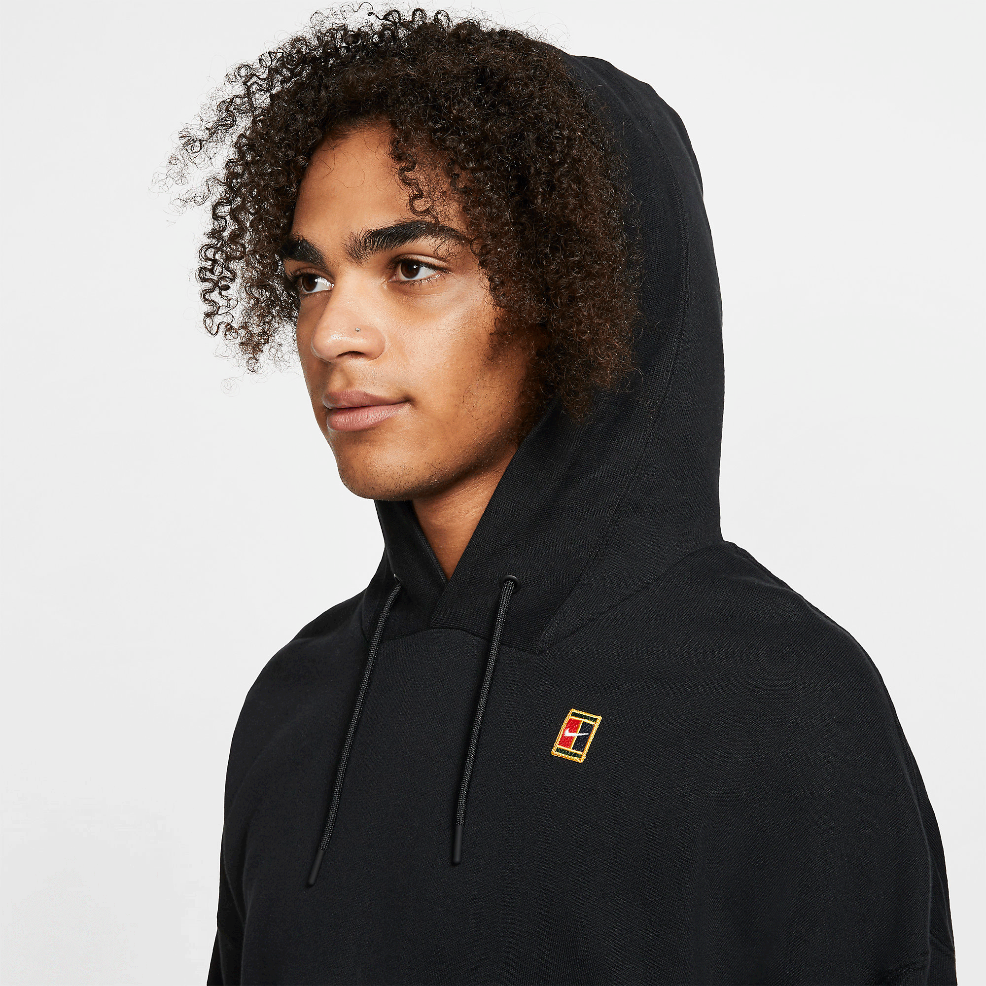 Nike Mens Fleece Tennis Hoodie - Black - Tennisnuts.com