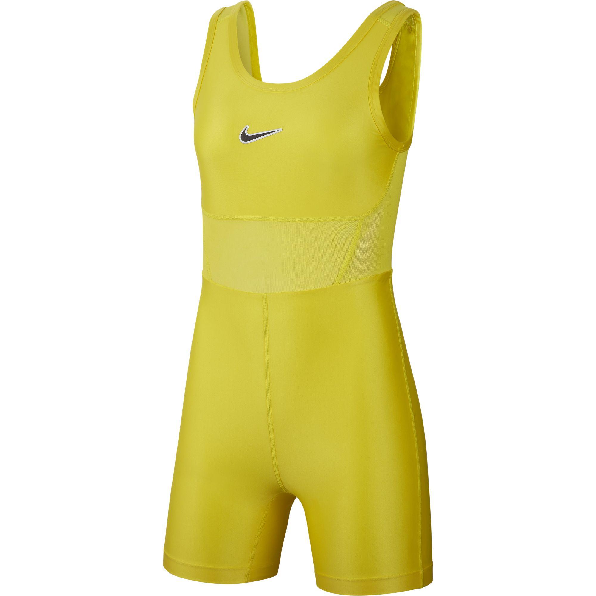 yellow nike bodysuit