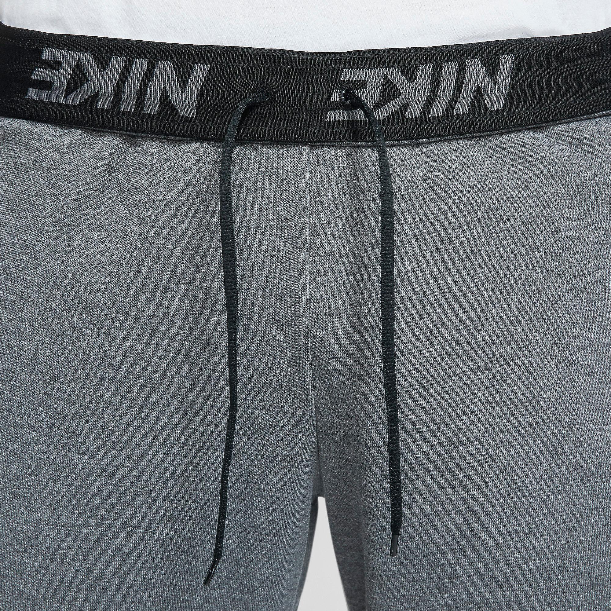 Nike Mens Dri-FIT Tapered Fleece Training Trousers - Charcoal Heather ...
