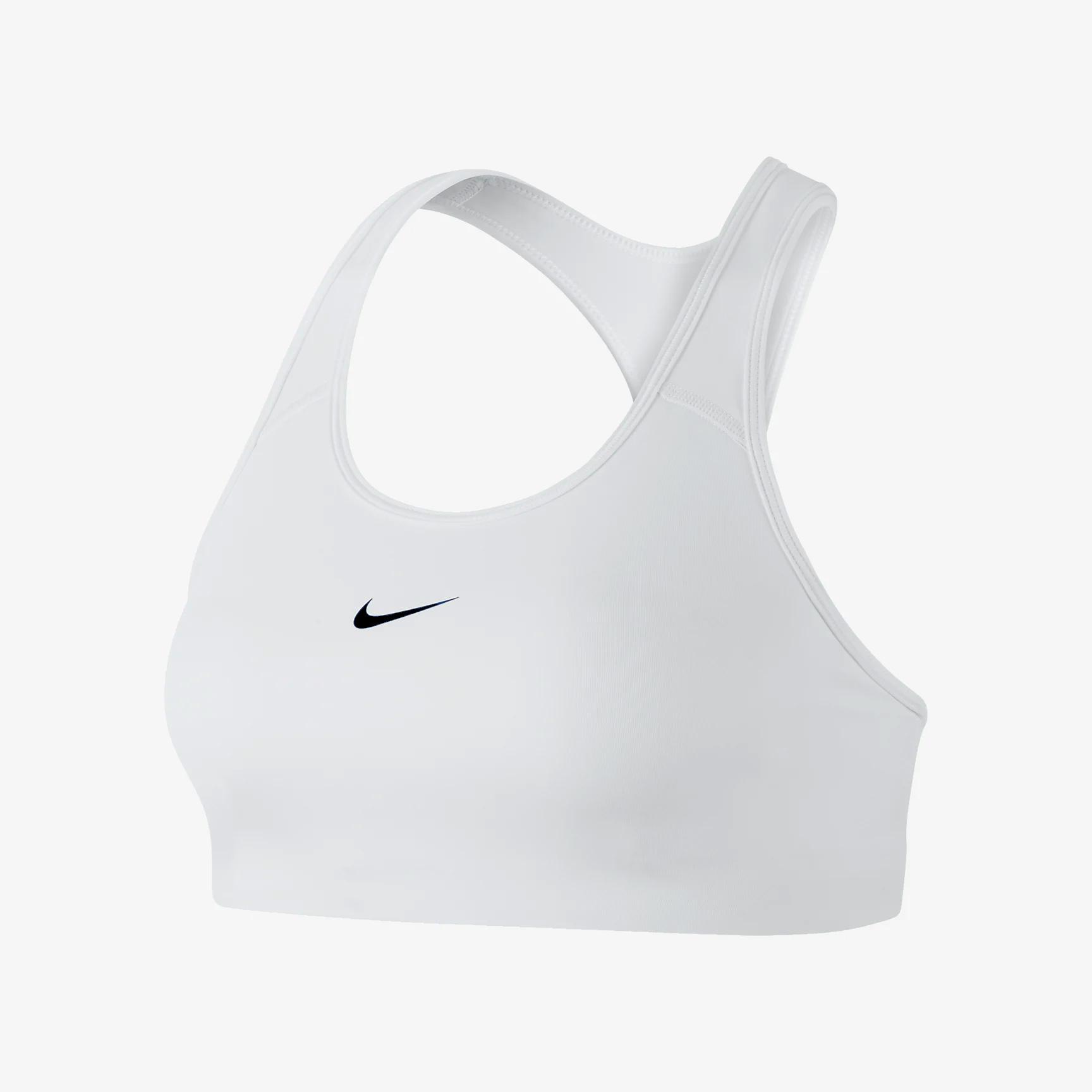 Nike Womens Swoosh Sports Bra - White - Tennisnuts.com