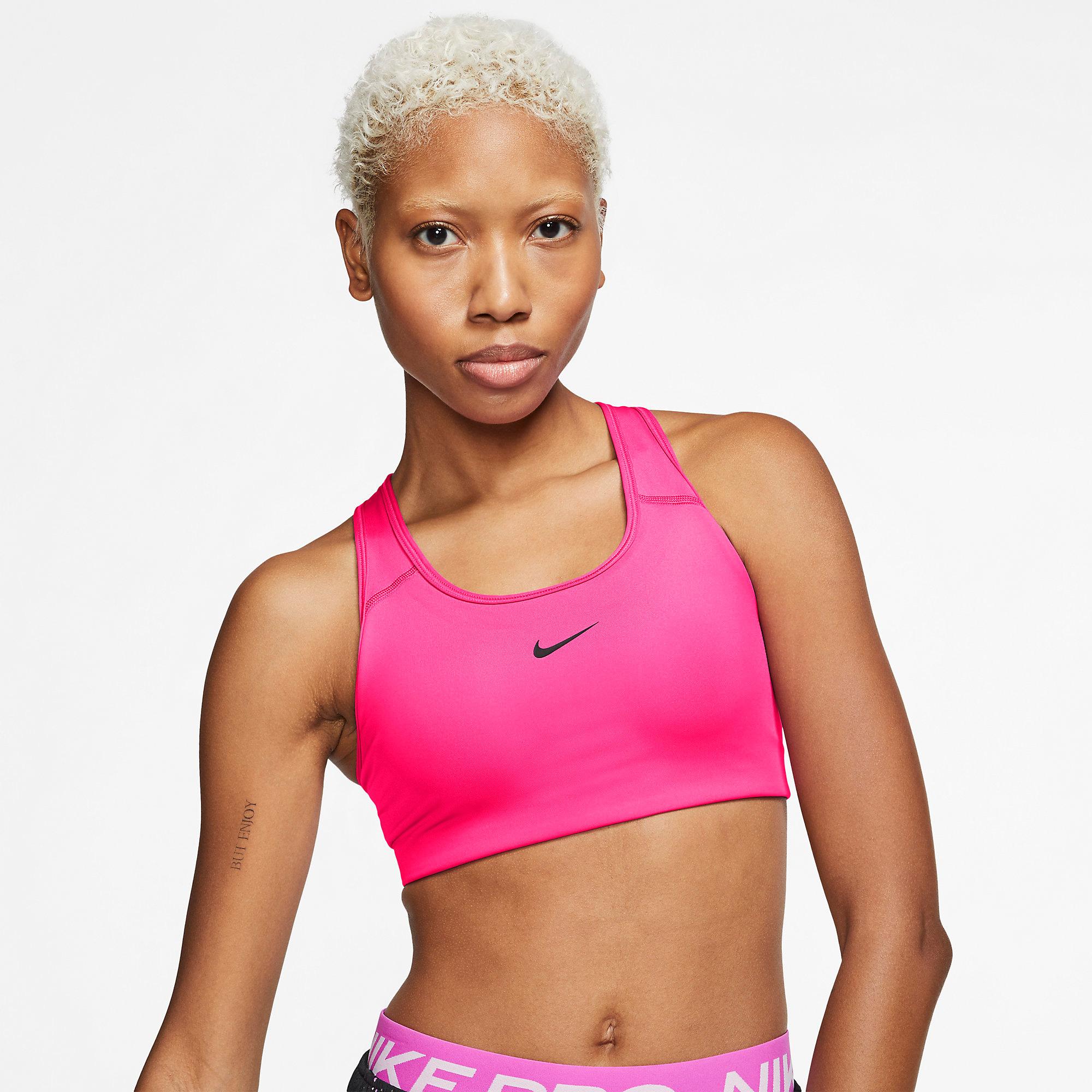 Nike Womens Swoosh Sports Bra - Hyper Pink - Tennisnuts.com
