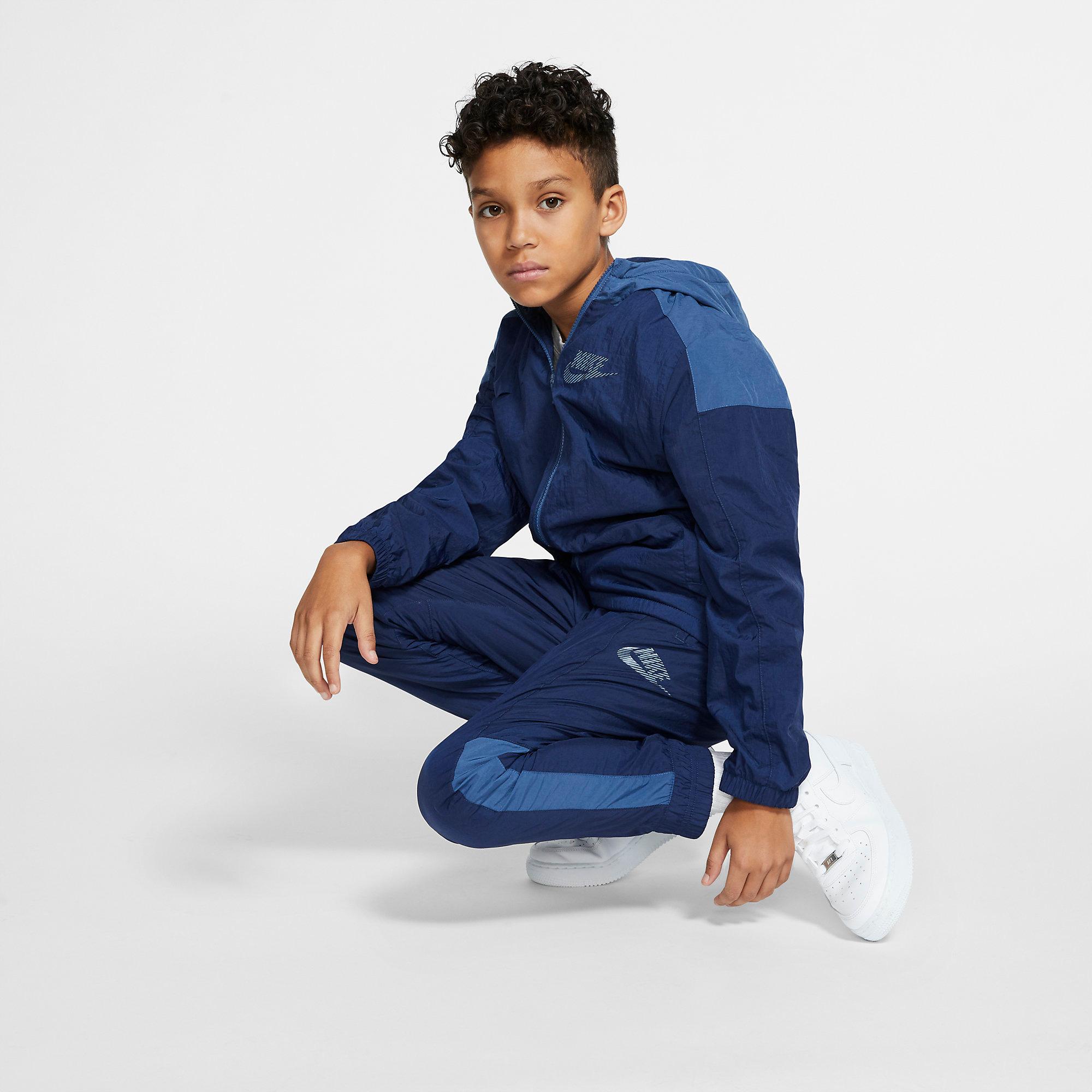 blue nike tracksuit kids