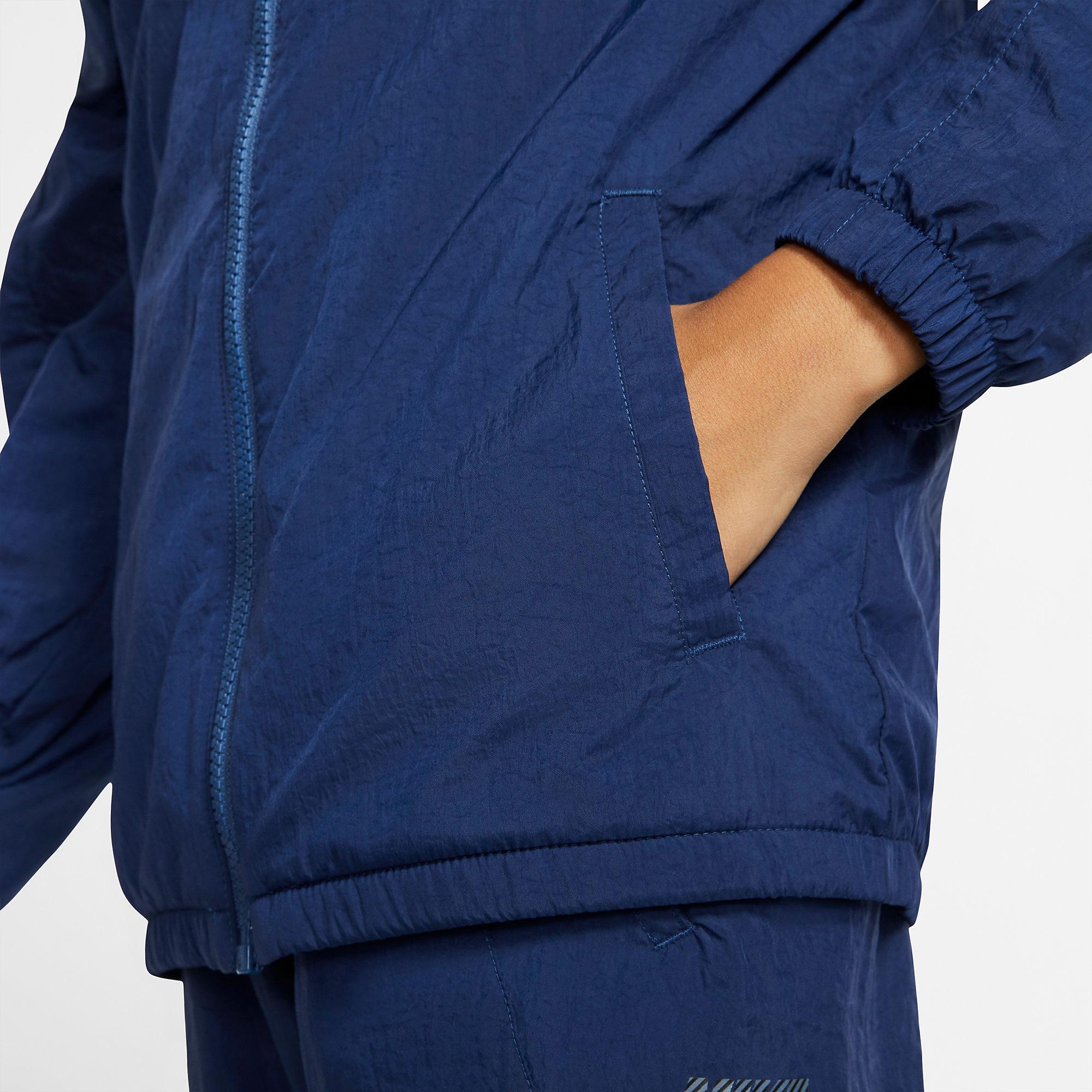 nike poly tracksuit navy
