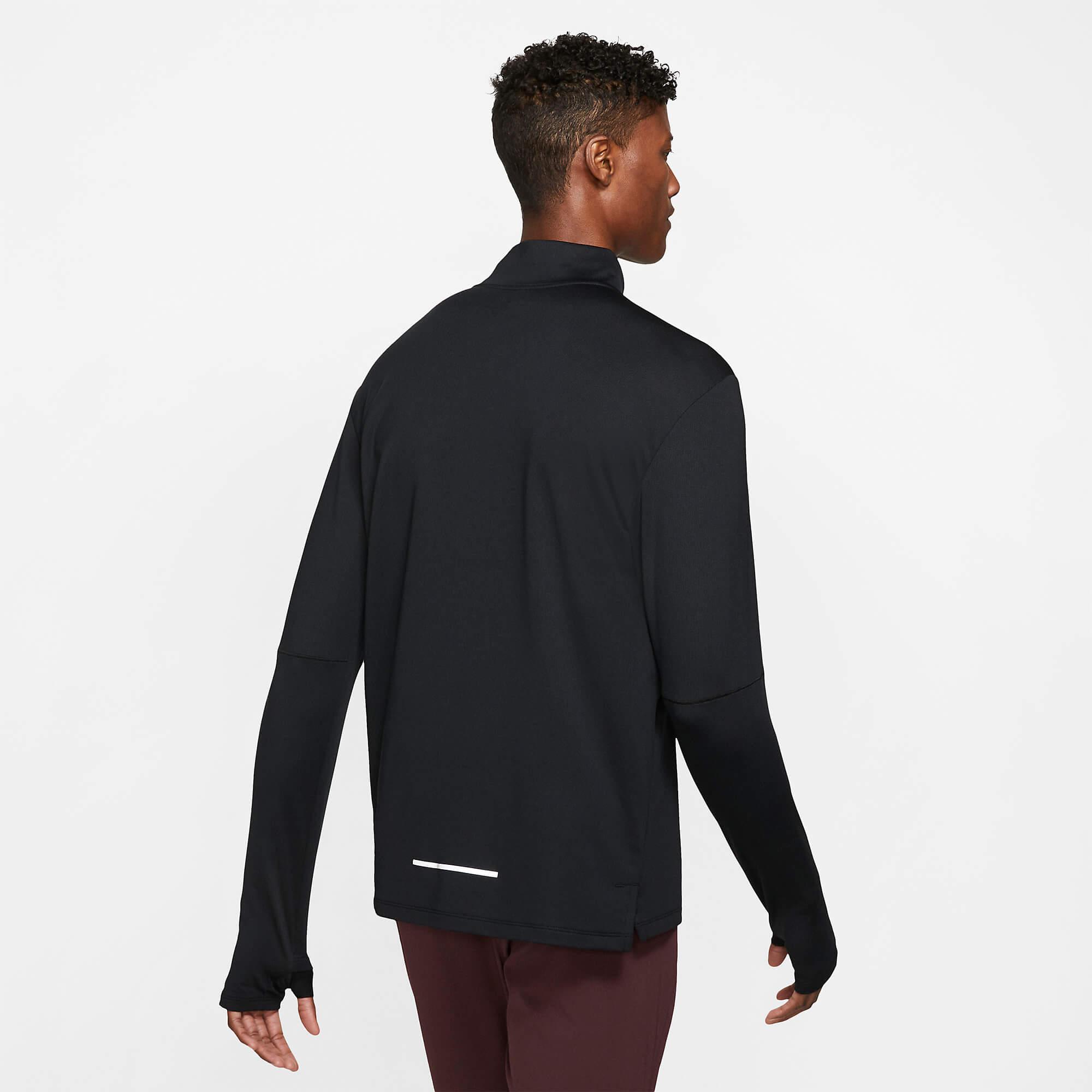 Nike Mens Half Zip Running Top - Black - Tennisnuts.com