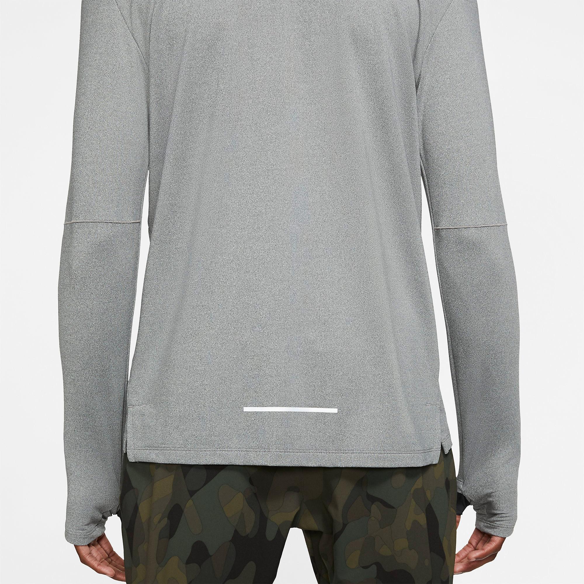Nike Mens Half Zip Running Top - Dark Smoke Grey - Tennisnuts.com
