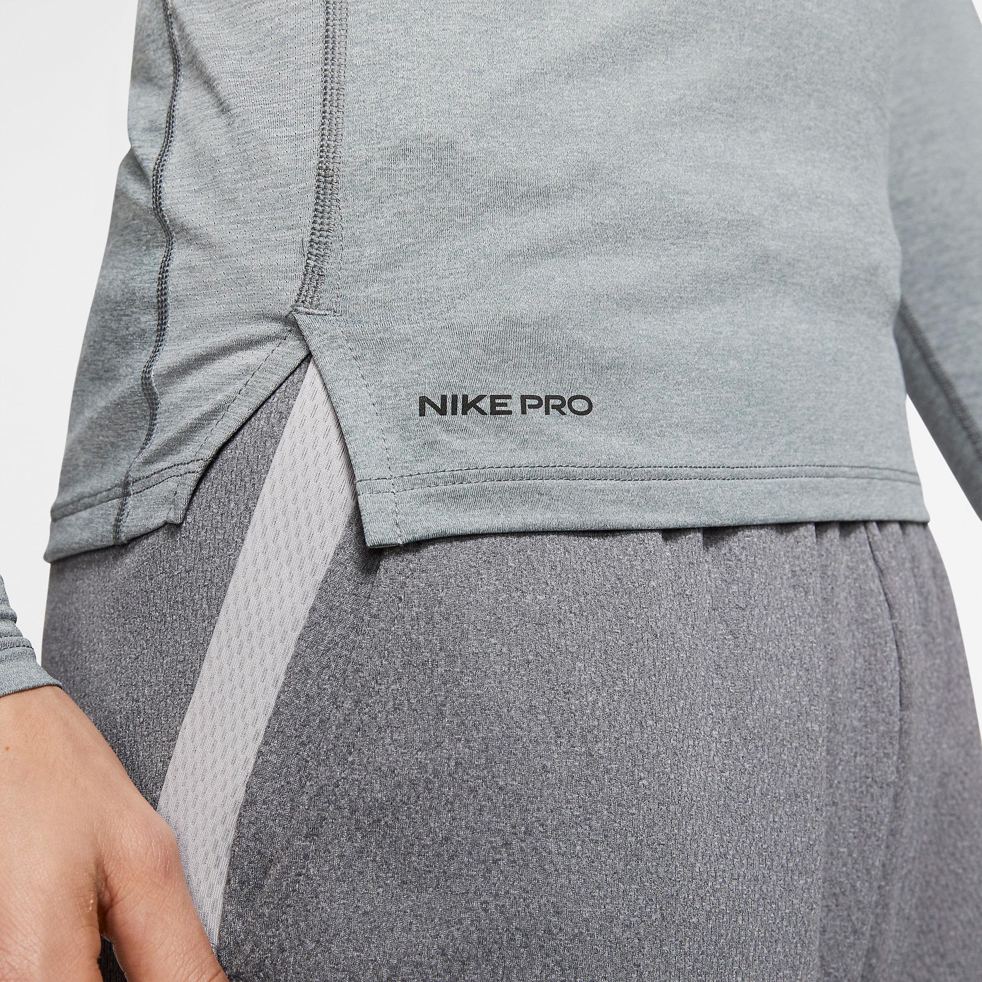 Nike Mens Pro Long Sleeve Top - Smoke Grey - Tennisnuts.com
