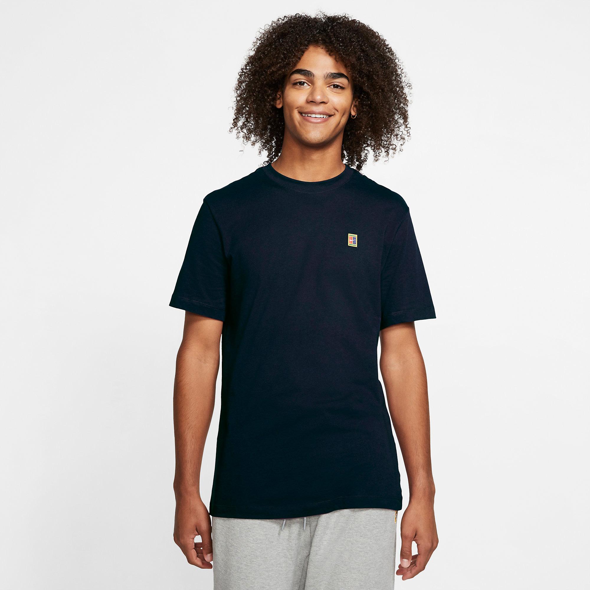 Nike Mens Tennis TShirt Navy Blue