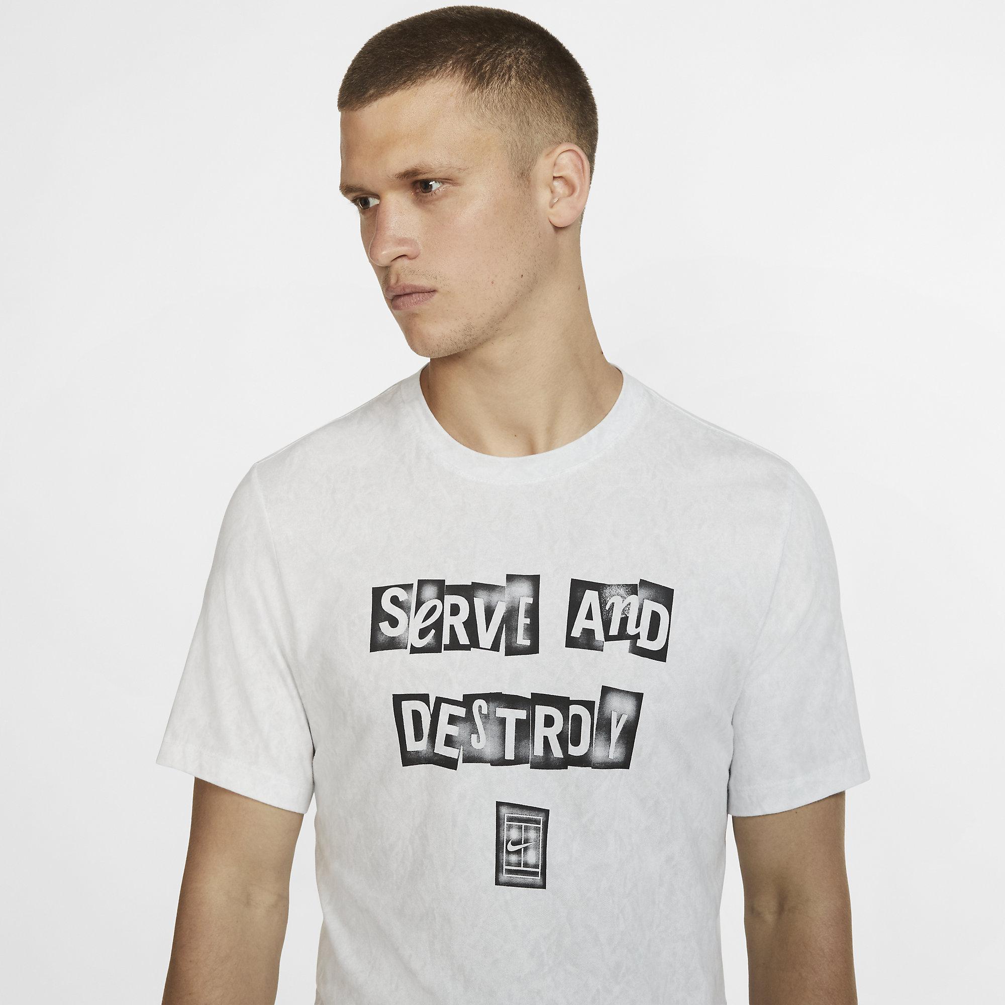 Nike Mens Graphic Tennis TShirt White