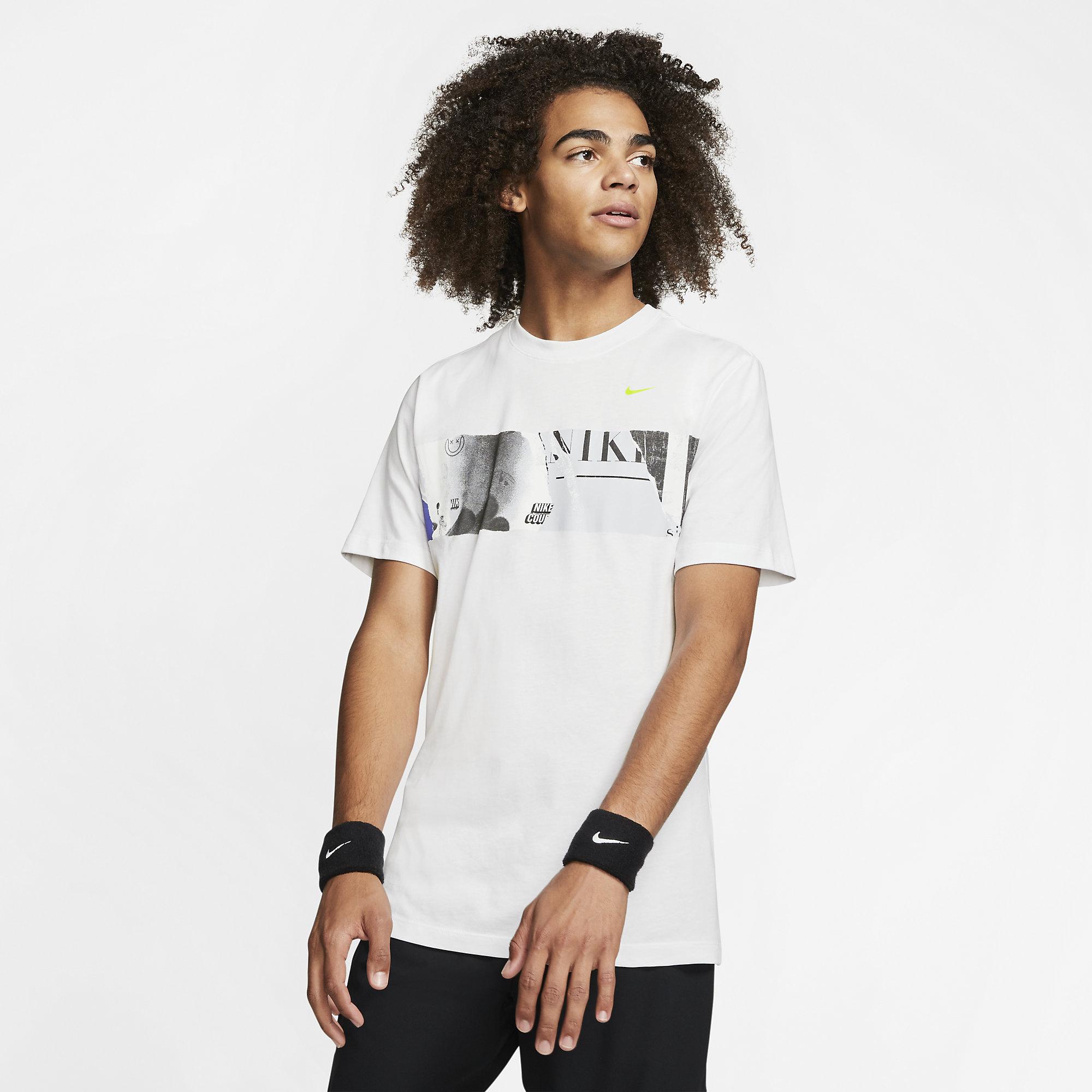 Nike Mens Graphic Tennis TShirt White